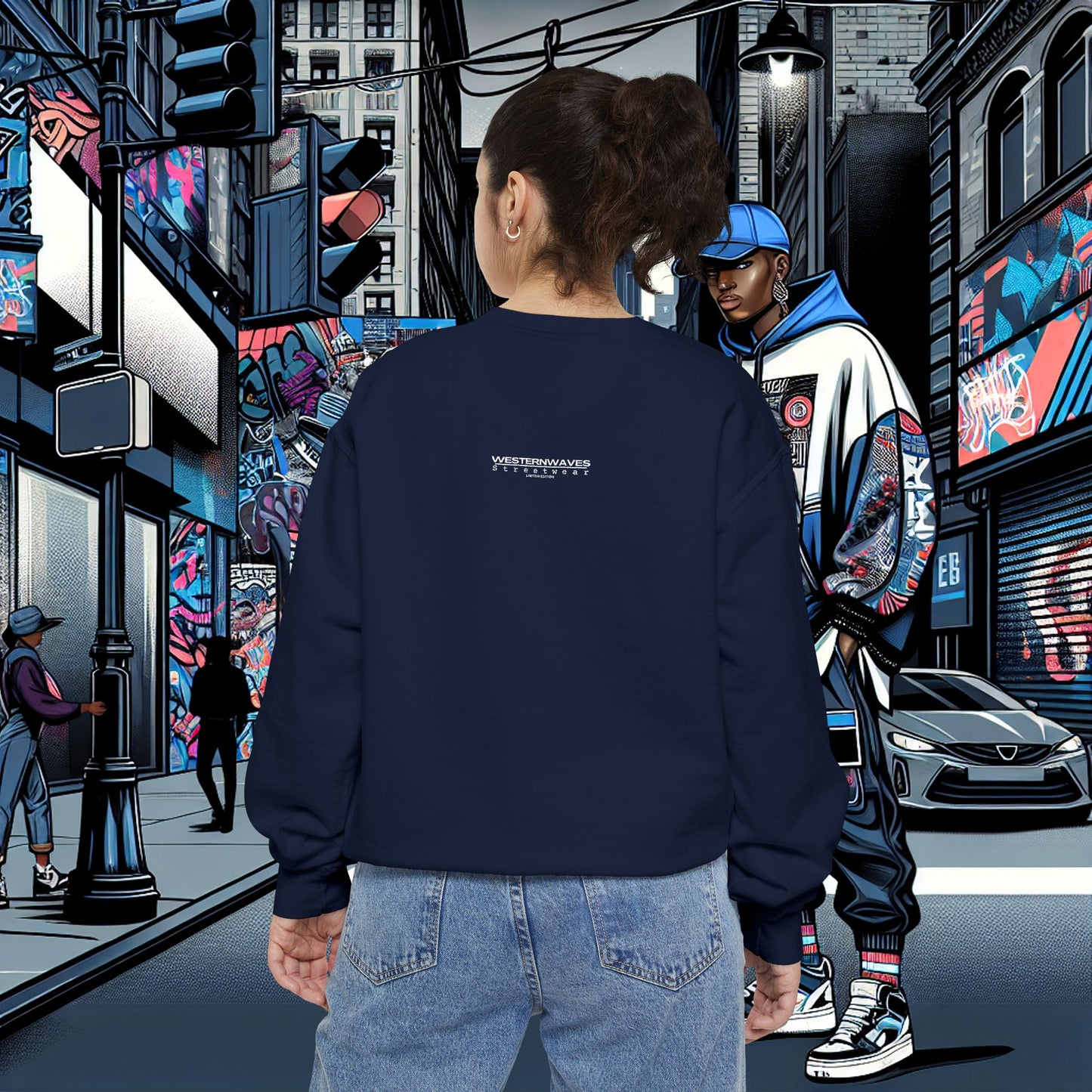 Unisex Garment-Dyed Sweatshirt_ N8+ Series SPW USMWSSFCNSS PT2WW001_ Limited Edition by WesternWaves: