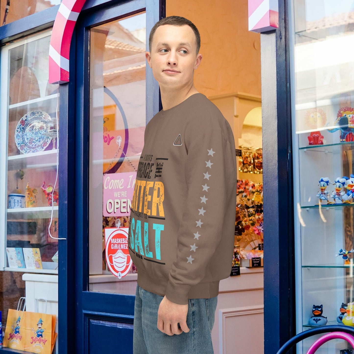 Unisex Lightweight Crewneck Sweatshirt_ N2 Series ULWCSS PT2WW005_Limited Edition Unparalleled Quality by WesternWaves: