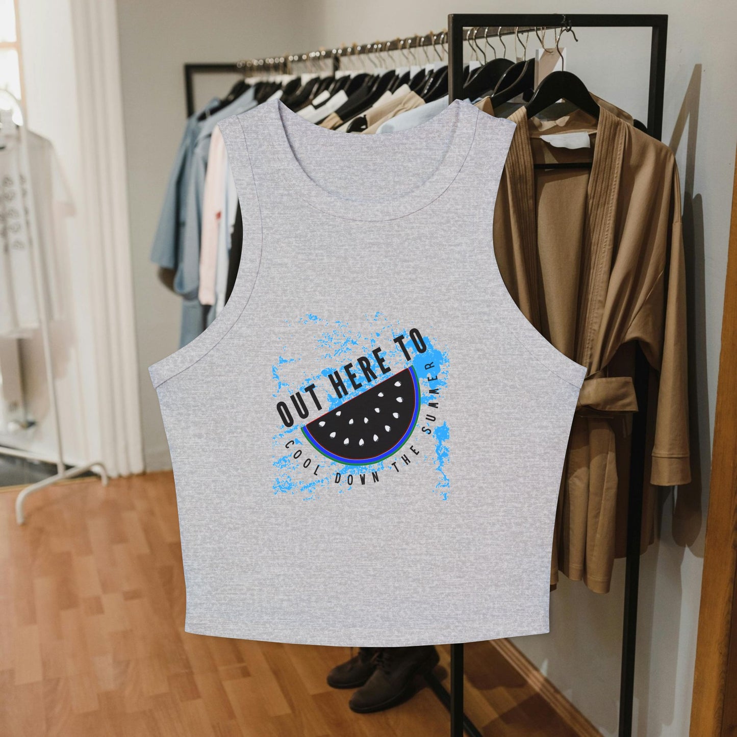 Women's Micro Rib Racer Tank Top_ N2+ Series WMRRT PT2WW003_ Limited Edition Style & Comfort by WesternWaves: