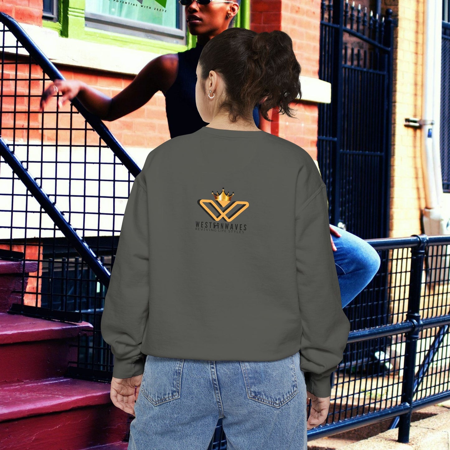 Unisex Garment-Dyed Sweatshirt_ N3+ Series UGDSS PT2WW004_ WesternWaves Limited Edition:
