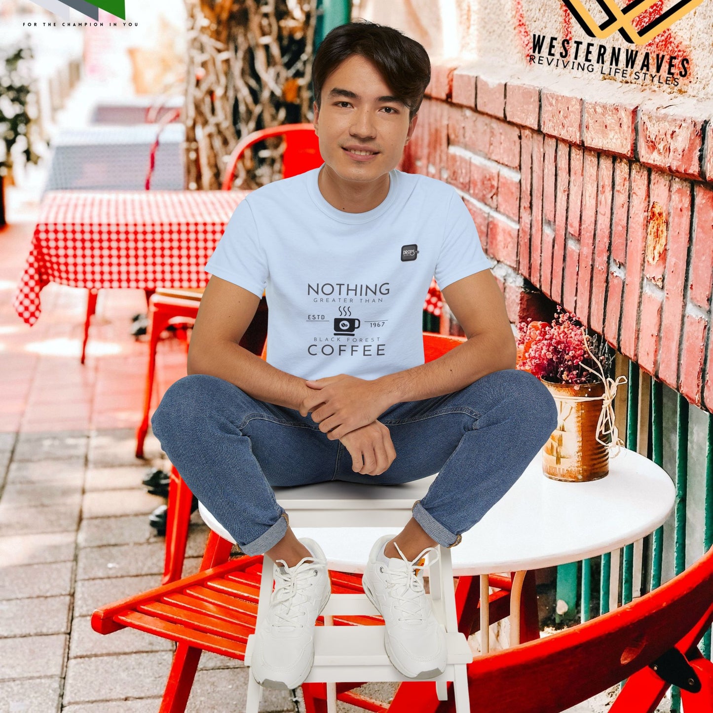 Unisex Ultra Cotton Tee_ Classic Comfort Unleashed_ N2+ Series USUCTEE PT2WW006_ Limited Edition Maximum Comfort & Style by WesternWaves: