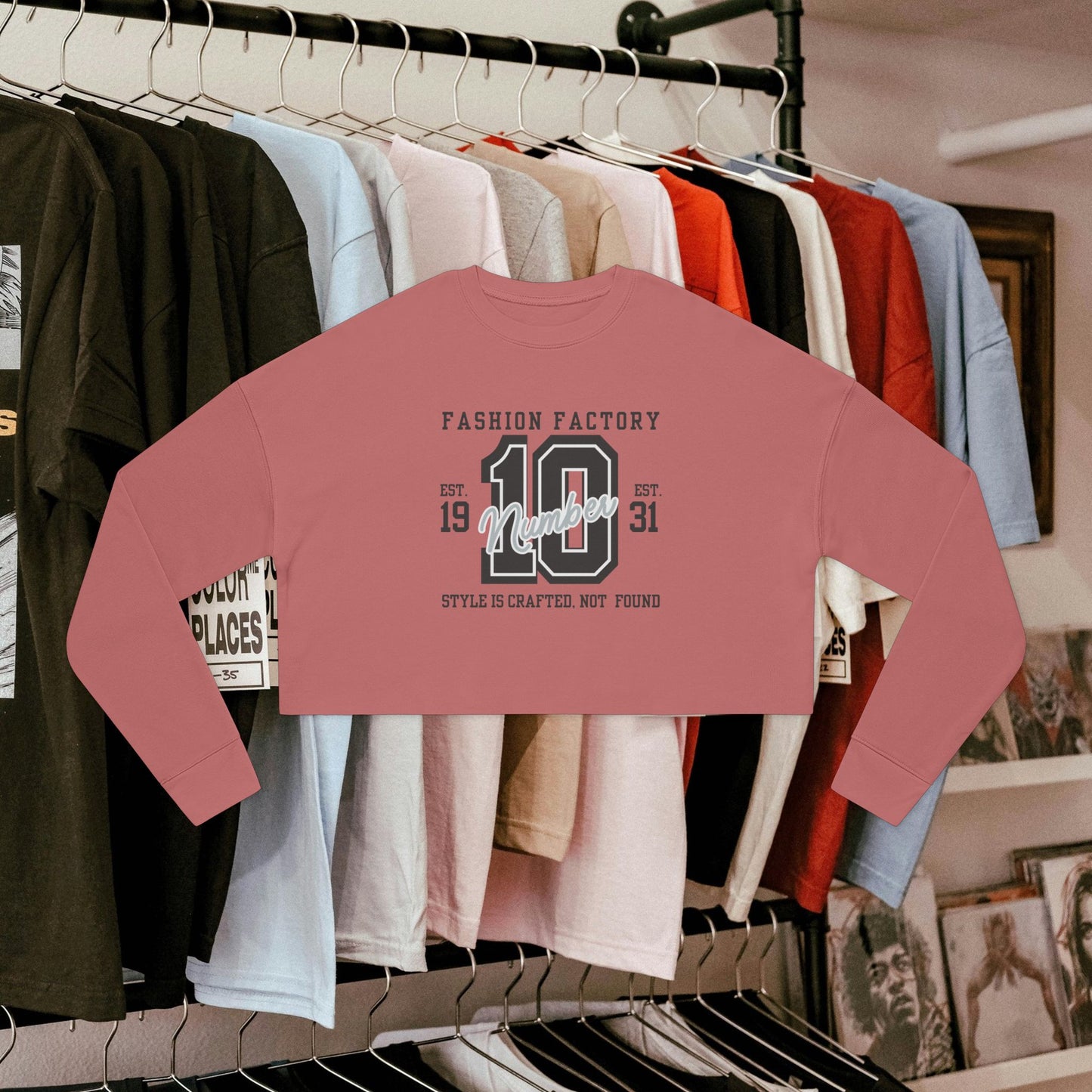 Women's Cropped Sweatshirt_ N3+ Series WCSS PT2WW004_ Limited Edition Utmost Comfort by WesternWaves: