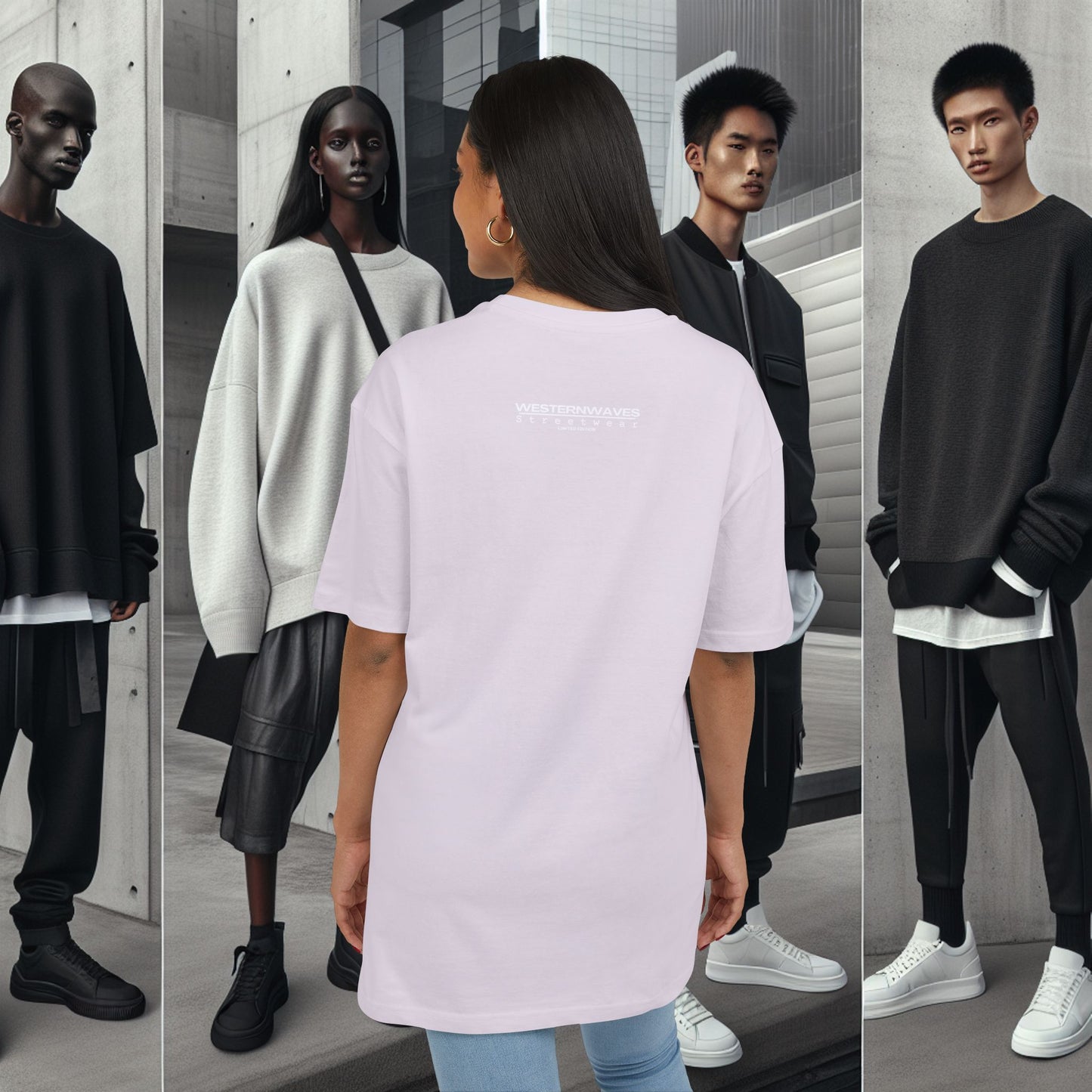 Unisex Heavy Oversize Tee_ N8+ Series USHOSTEE_ PT2WW002_ Limited Edition Urban Fashion Tee by WesternWaves: