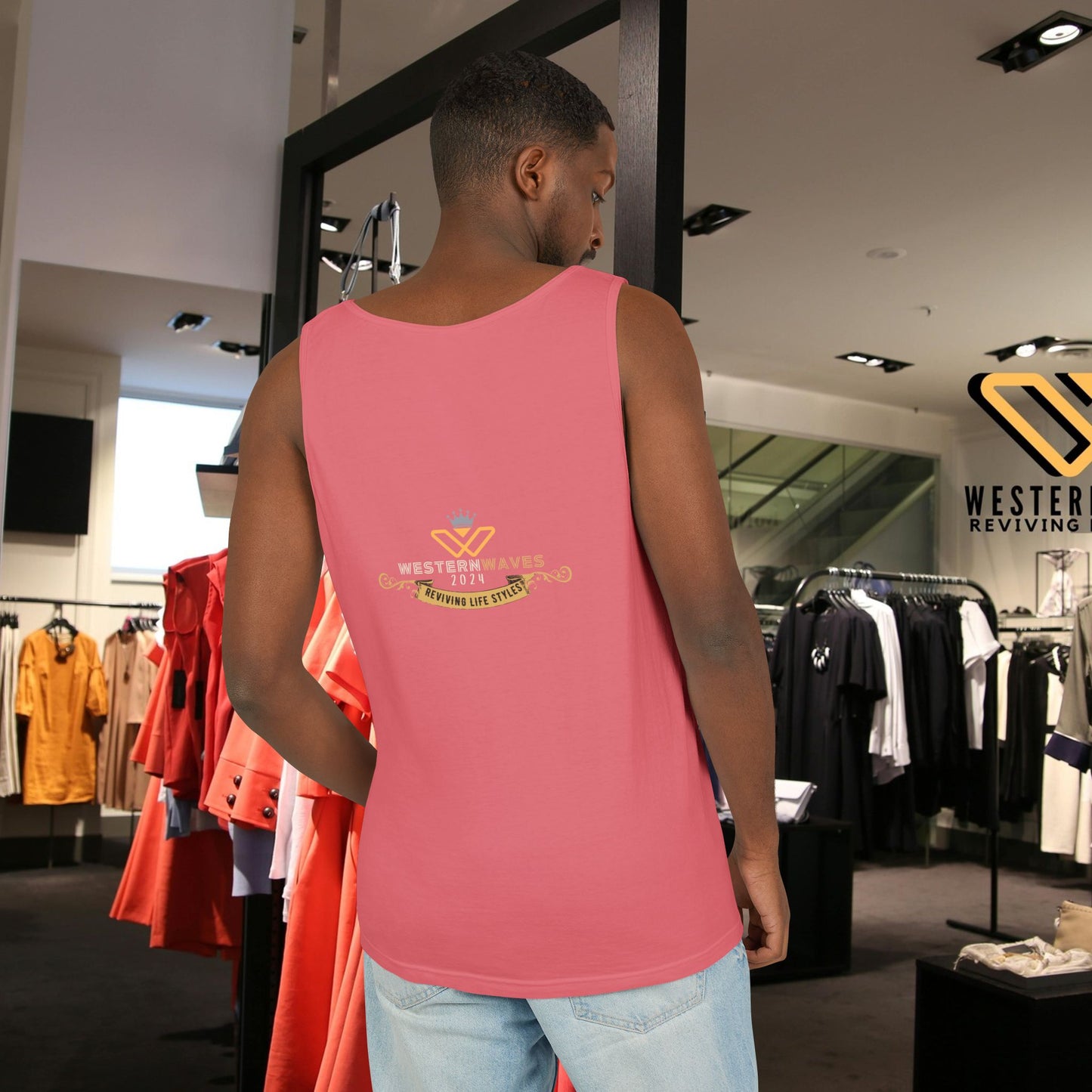 Unisex Garment-Dyed Tank Top_ N2+ Series USGDTT PT2WW013_ Limited Edition Comfort & Style by WesternWaves: