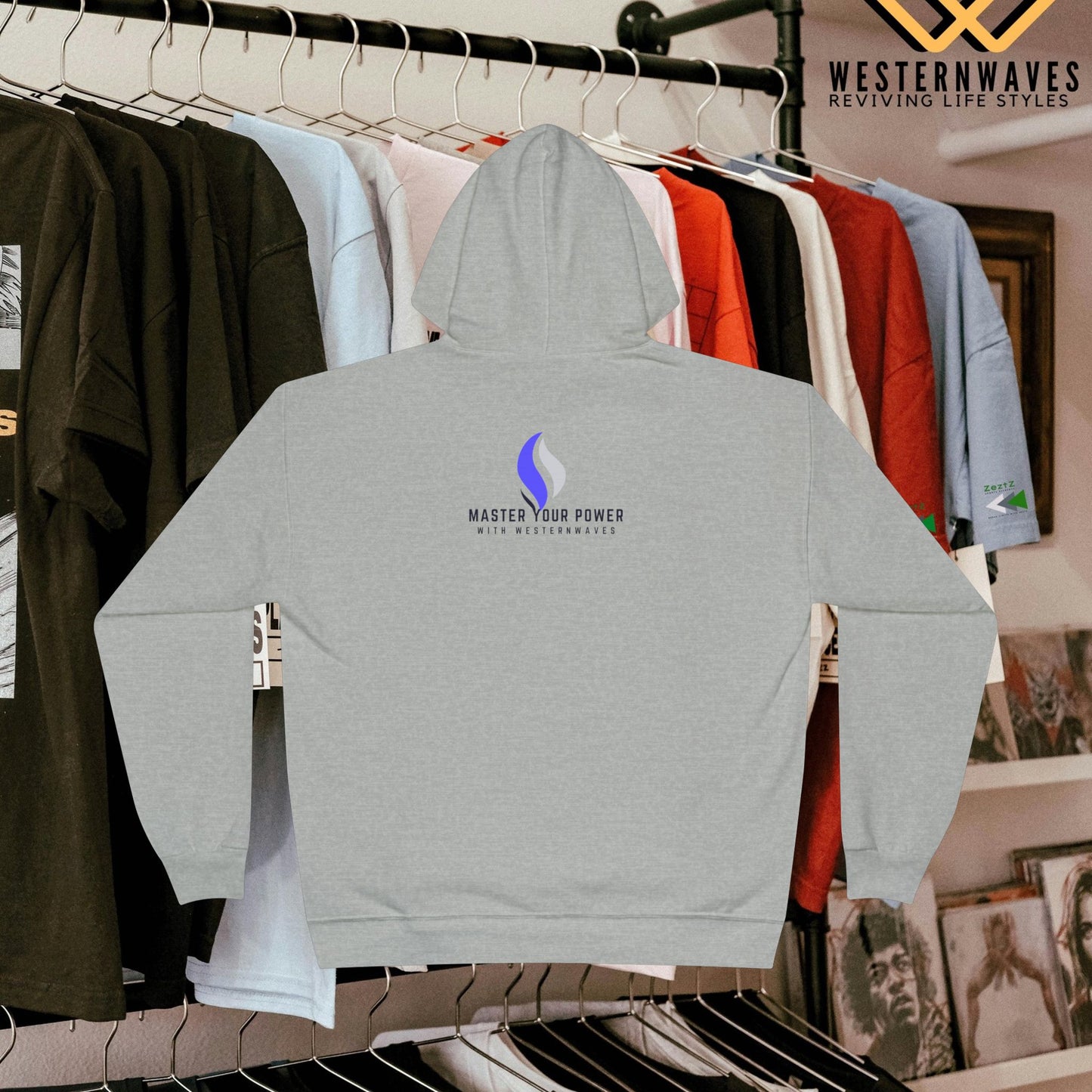 Unisex EcoSmart® Pullover Hoodie Sweatshirt_ N2+ Series USESPOHSS PT2WW001_ LImited Edition Quality Garment by WesternWaves: