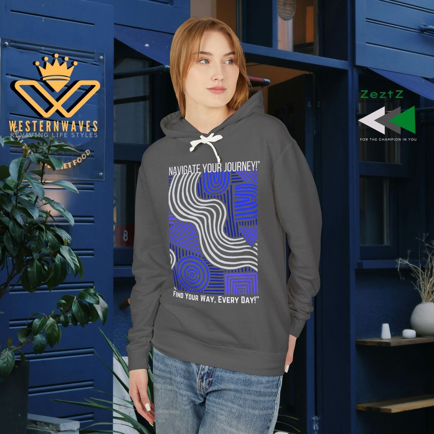 Unisex Lightweight Hooded Sweatshirt – N3+ Series USLWHSS PT2WW010_ Limited Edition Crafted Comfort by WesternWaves: