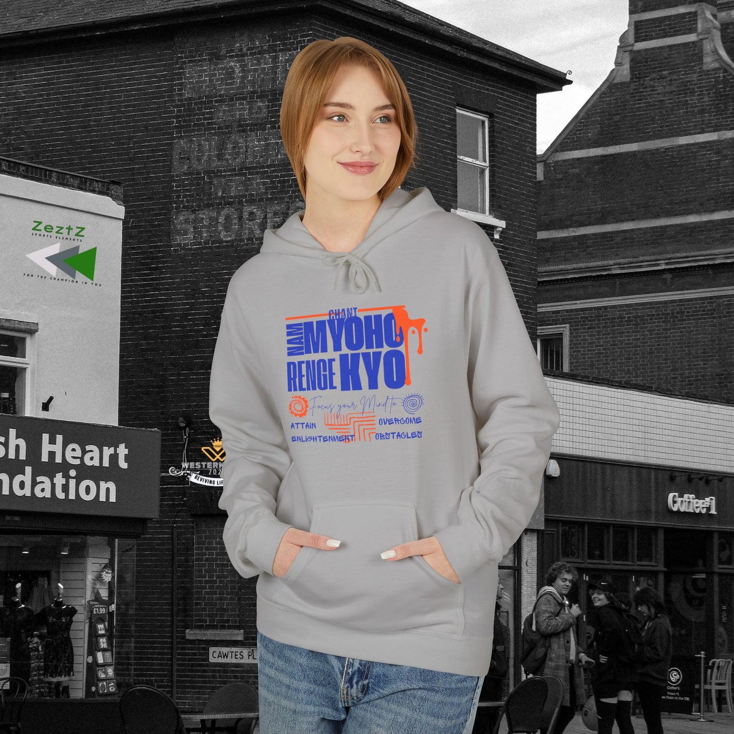 Unisex Midweight Softstyle Fleece Hoodie_ N3+ Series USMWSSFH PT2WW003_ Limited Edition Luxuriously Soft 100% Cotton Face by WesternWaves: