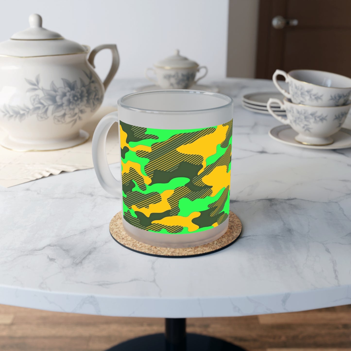 Frosted Glass Mug_ N+ Series FGM PT2WW013_ Limited Edition product by WesternWaves