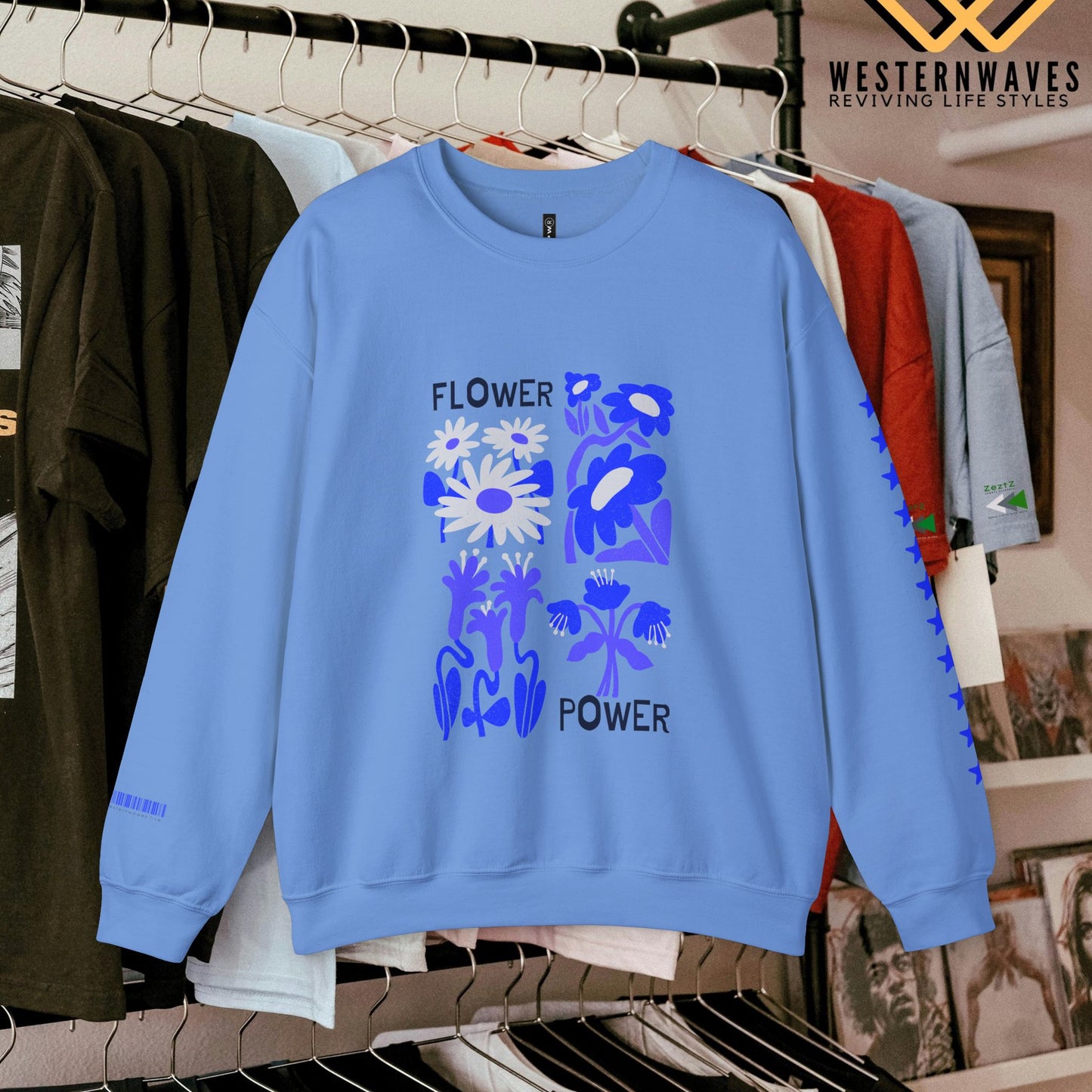 Unisex Heavy Blend™ Crewneck Sweatshirt_ N3+ Series UHBCSS PT2WW030_ Limited Edition Pure Luxury By WesternWaves: