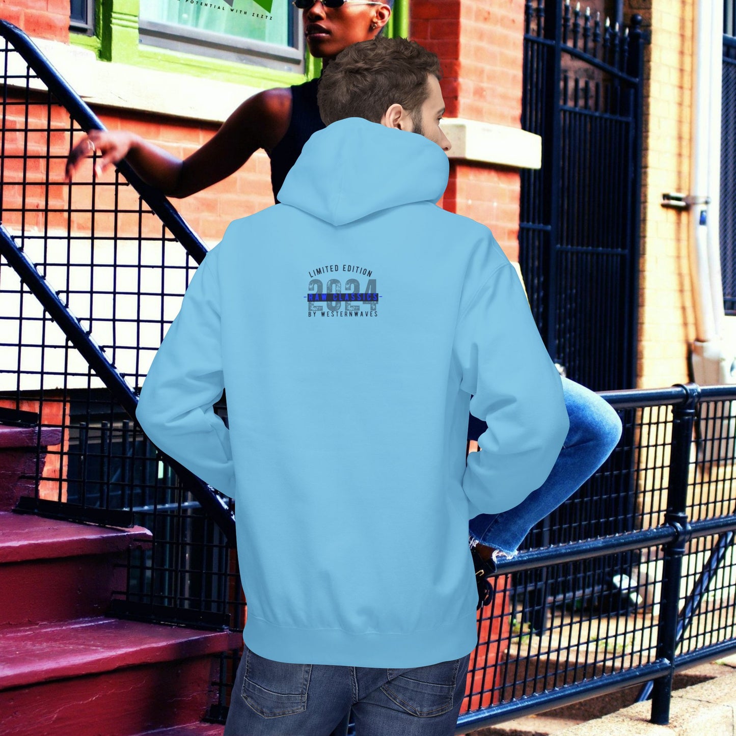 Unisex Midweight Softstyle Fleece Hoodie_ N2+ Series SMWSSFH PT2WW005_Limited Edition Luxuriously Soft 100% Cotton Face by WesternWaves: