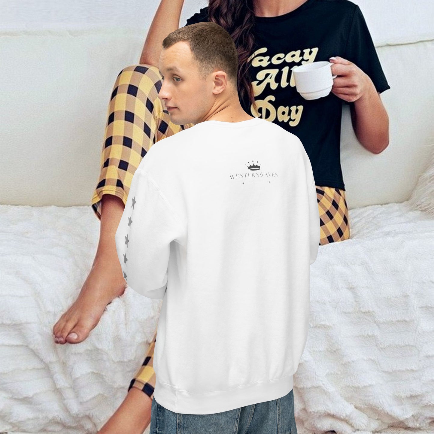 Unisex Lightweight Sweatshirt_ N7+ Series USLWSS PT2WW001_ Limited Edition by WesternWaves: