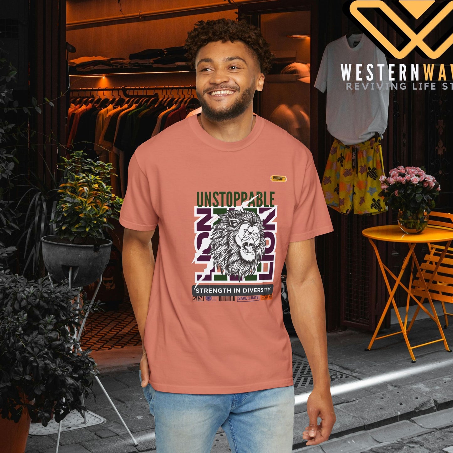Unisex Garment-Dyed T-Shirt_ 26 June 2025_ Limited Edition Strength in Diversity by WesternWaves:
