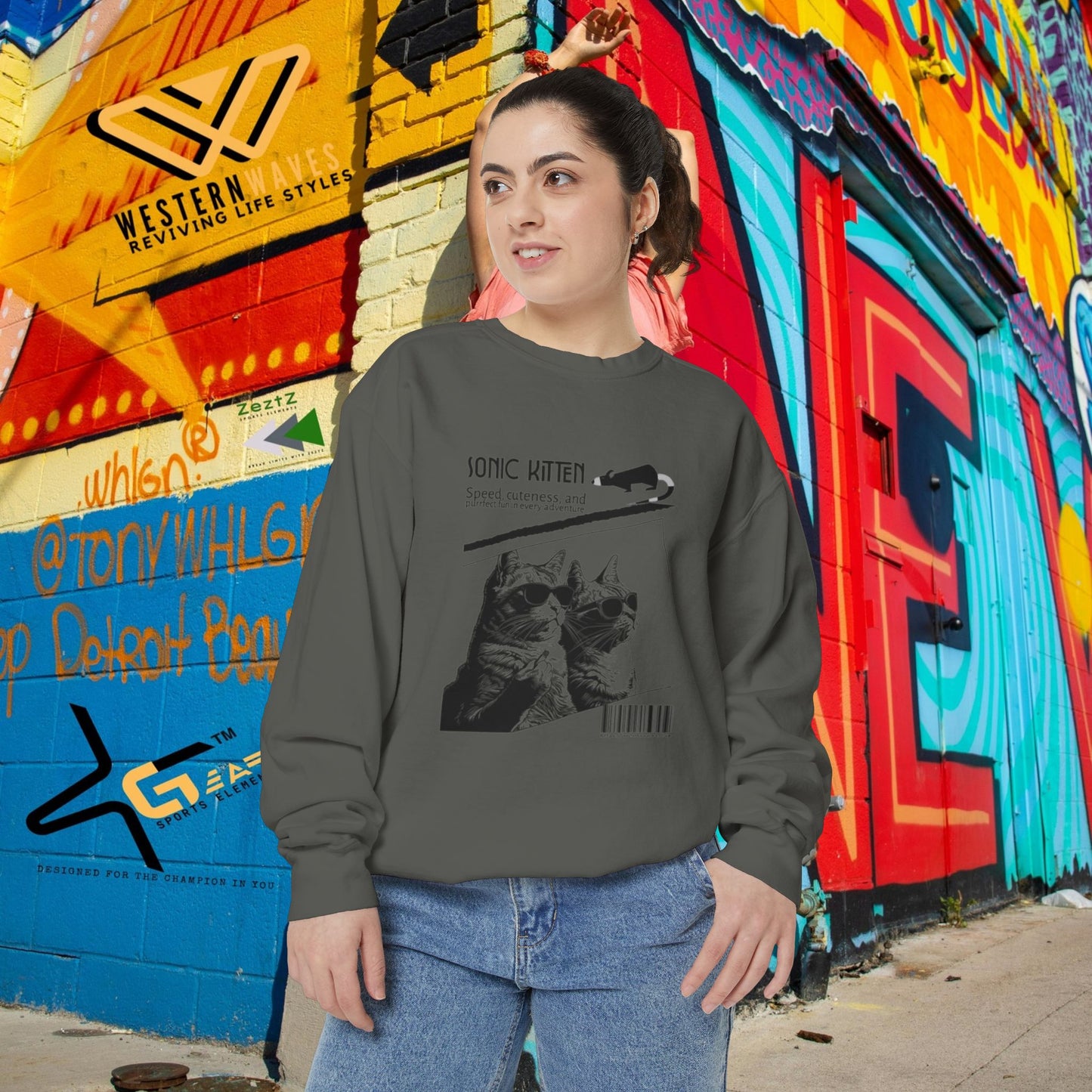 Unisex Garment-Dyed Sweatshirt_ N3+ Series SPW UGDSS PT2WW003_WesternWaves Limited Edition
