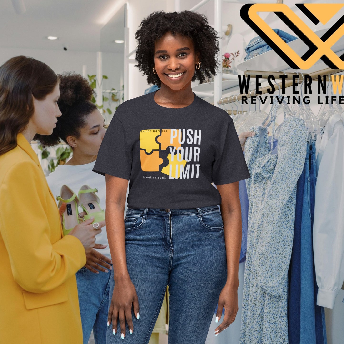 Unisex HD Cotton™ T-shirt_ N+ Series USHDCTS PT2WW003_ Limited Edition Unisex HD Cotton™ T-shirt by WesternWaves