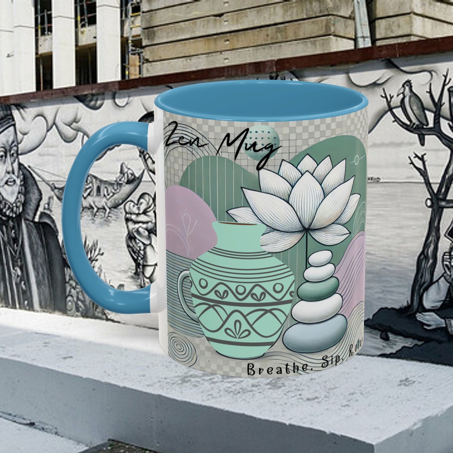 Accent Coffee Mug (11, 15oz) _ N3+ Series ACMUG PT2WW006_ Limited Edition Blend Style & Functionality by WesternWaves: