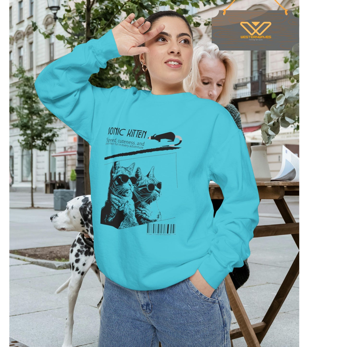 Unisex Garment-Dyed Sweatshirt_ N3+ Series SPW UGDSS PT2WW003_WesternWaves Limited Edition