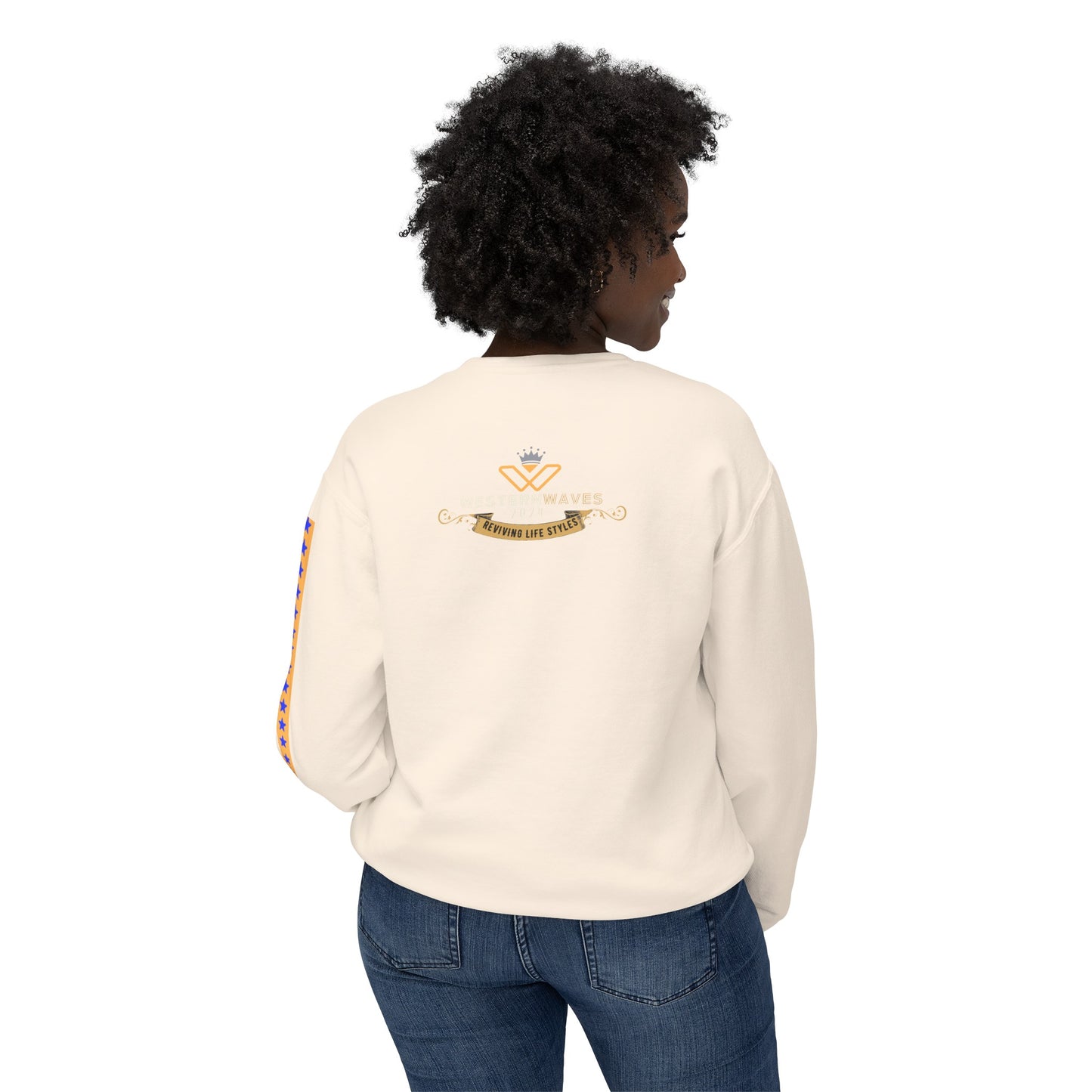 Unisex Lightweight Crewneck Sweatshirt_ N2+ Series ULWCSS PT2WW003_ Limited Edition Unparalleled Quality by WesternWaves: