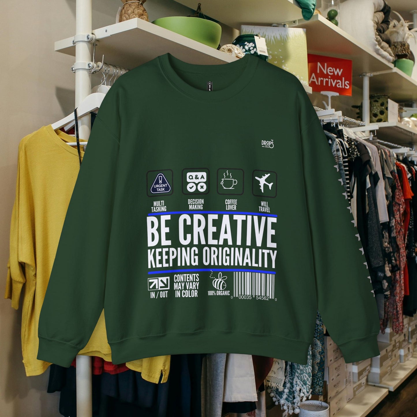 Unisex Heavy Blend™ Crewneck Sweatshirt_ N2 Sports Series UHBCSS PT2WW004_ Limited Edition 'DROPS' Brand Sweatshirt by WesternWaves: