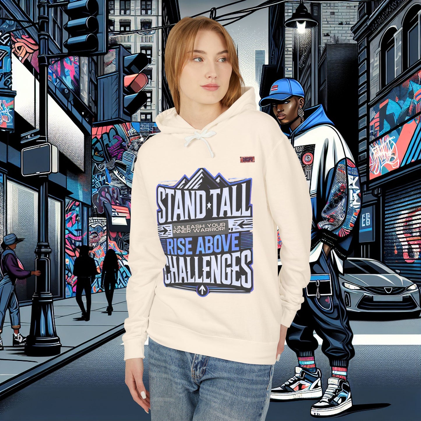 Unisex Lightweight Hooded Sweatshirt_ Series N8+ USMH PT2WW001_ UWDP003A_ Limited Edition Inner Warrior Apparel by WesternWaves: