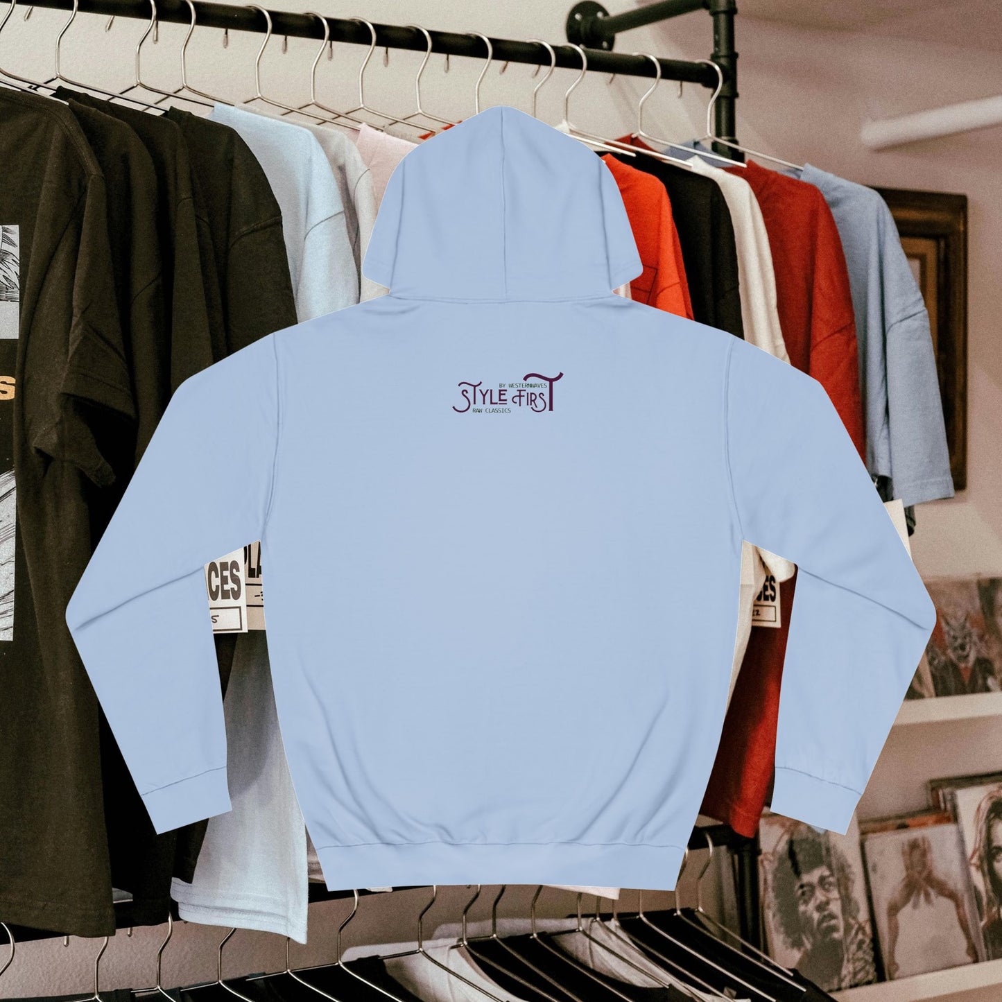 Unisex College Hoodie_ N3+ Series SCH PT2WW003_ Limited Edition Timeless Unisex Design by WesternWaves: