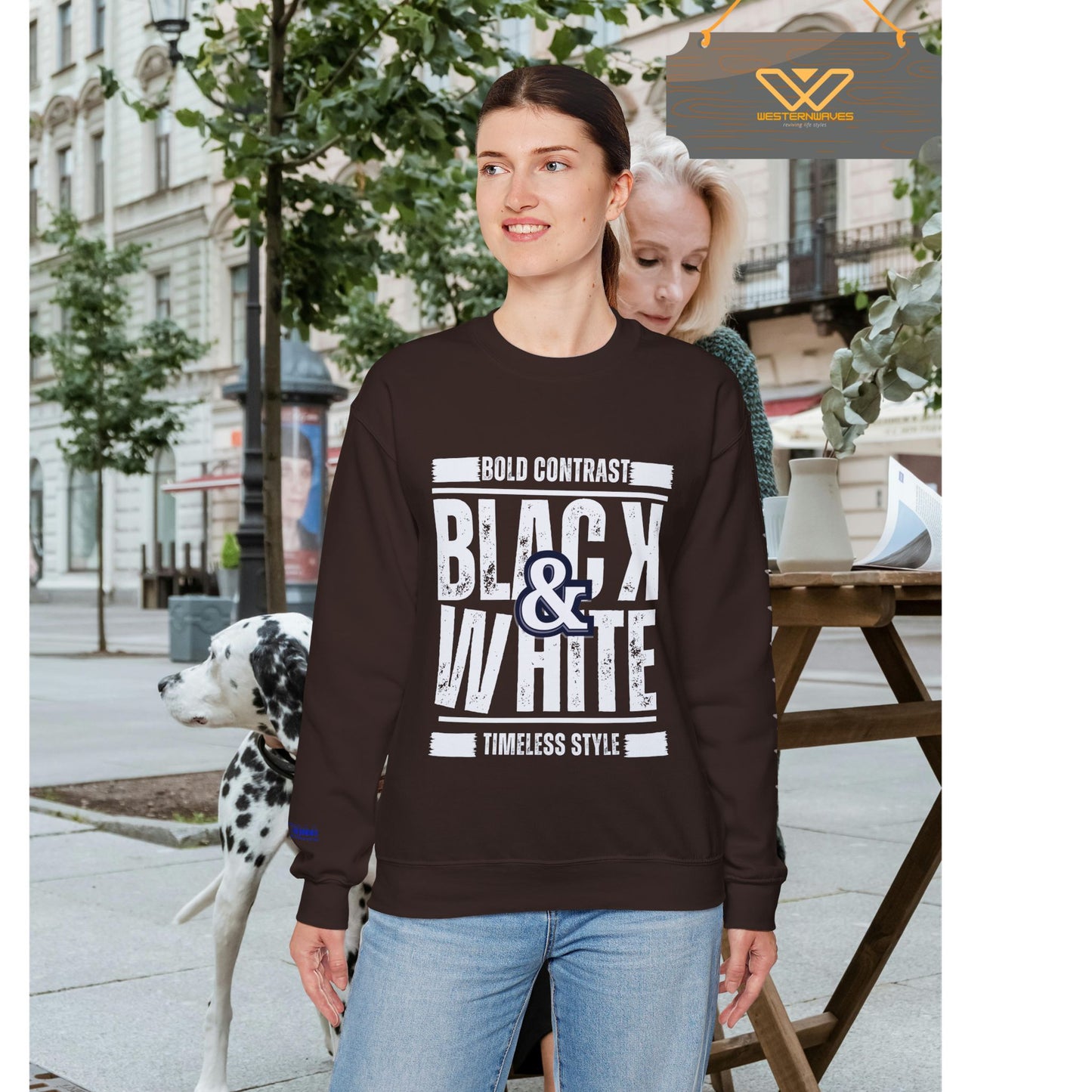 Unisex Heavy Blend™ Crewneck Sweatshirt_ N+ Series UHBCSS PT2WW028_ Limited Edition by WesternWaves: