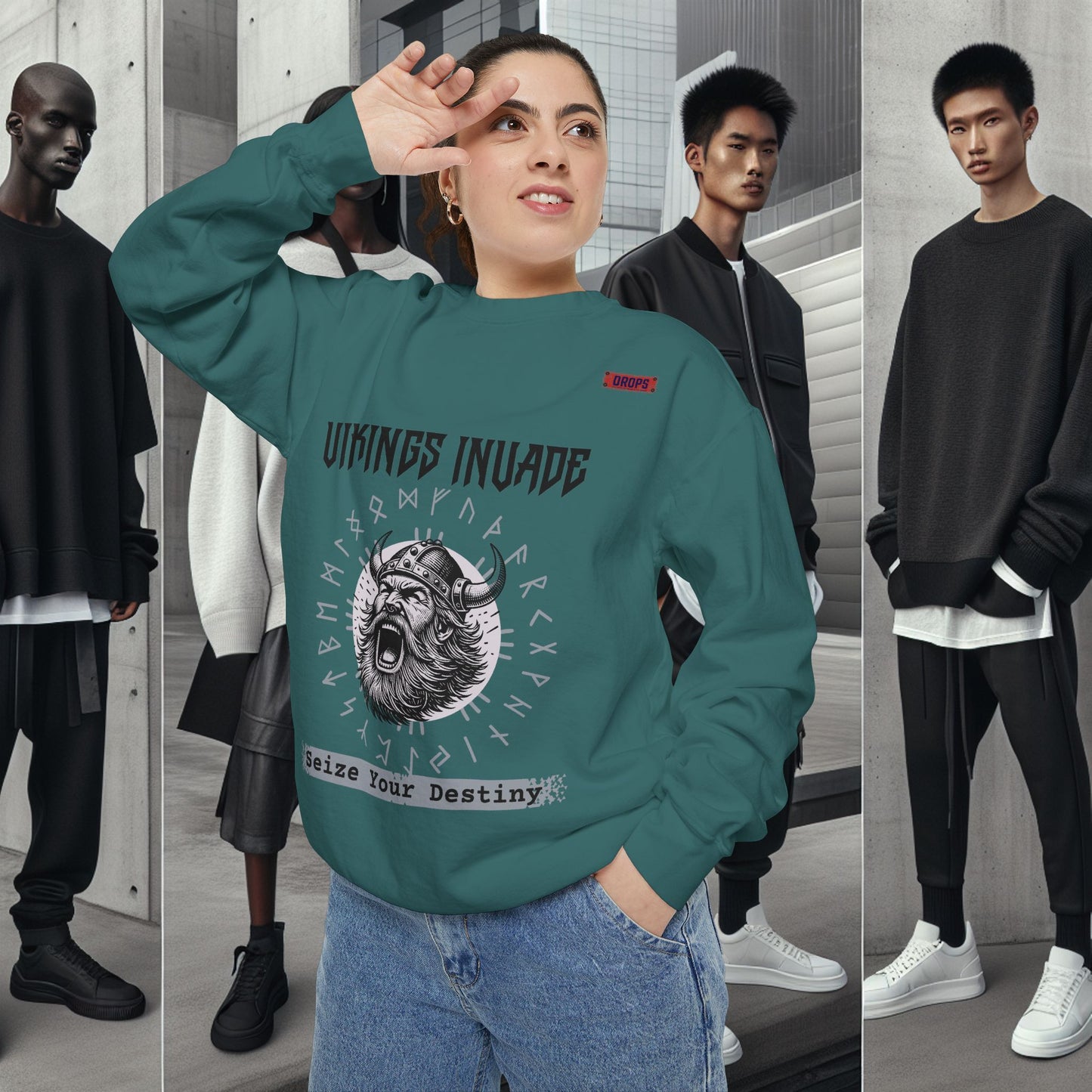 Unisex Garment-dyed Sweatshirt_ Series UWD 063_ Limited Edition Cozy Apparel for Adventurers by WesternWaves: