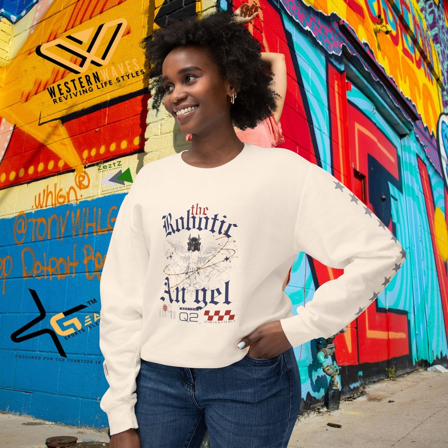 Unisex Lightweight Crewneck Sweatshirt_ N3+ Series ULWCSS PT2WW012_ Limited Edition Unparalleled Quality by WesternWaves: