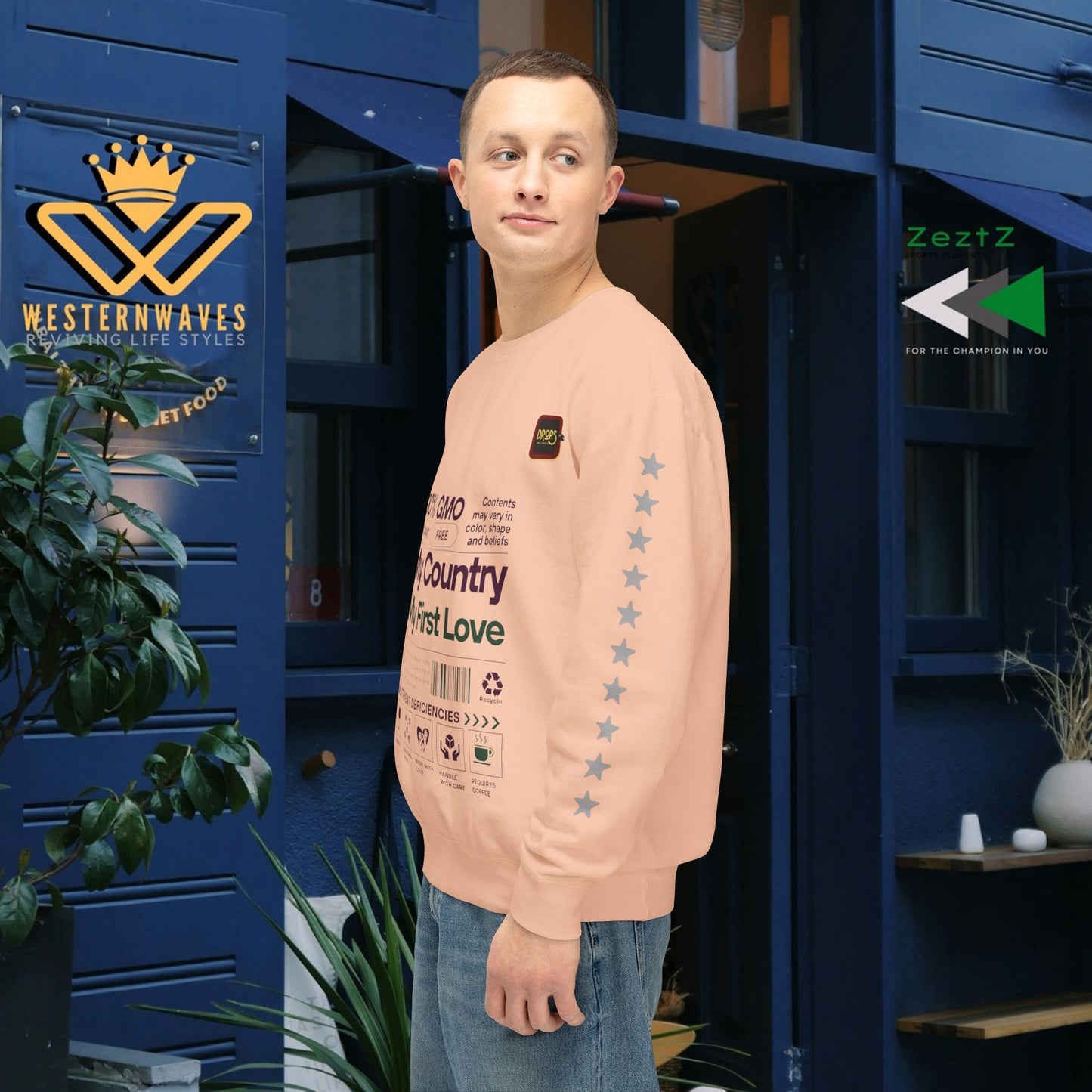 Unisex Lightweight Sweatshirt_ N7+ Series USLWSS PT2WW001_ Limited Edition by WesternWaves: