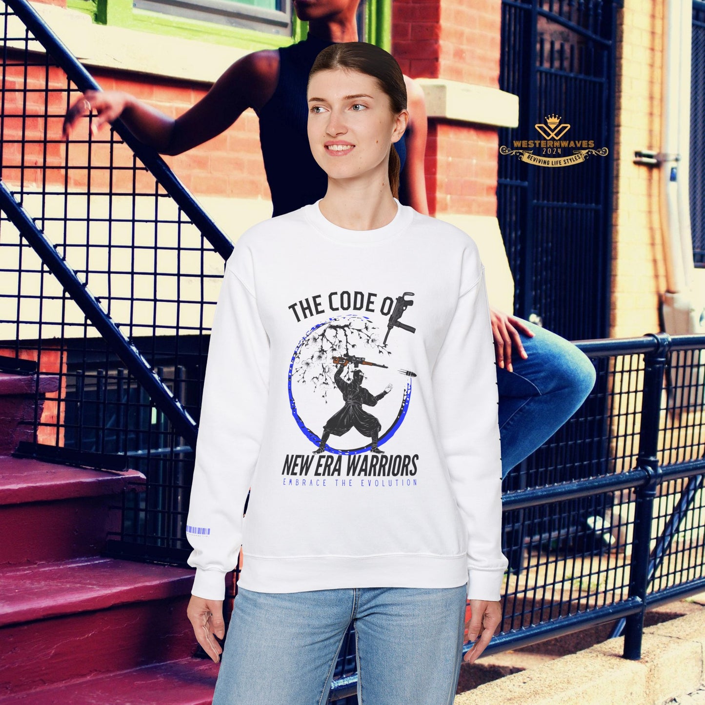 Unisex Heavy Blend™ Crewneck Sweatshirt_ N3+ Series UHBCSS PT2WV010_ Limited Edition Timeless Style by WesternWaves: