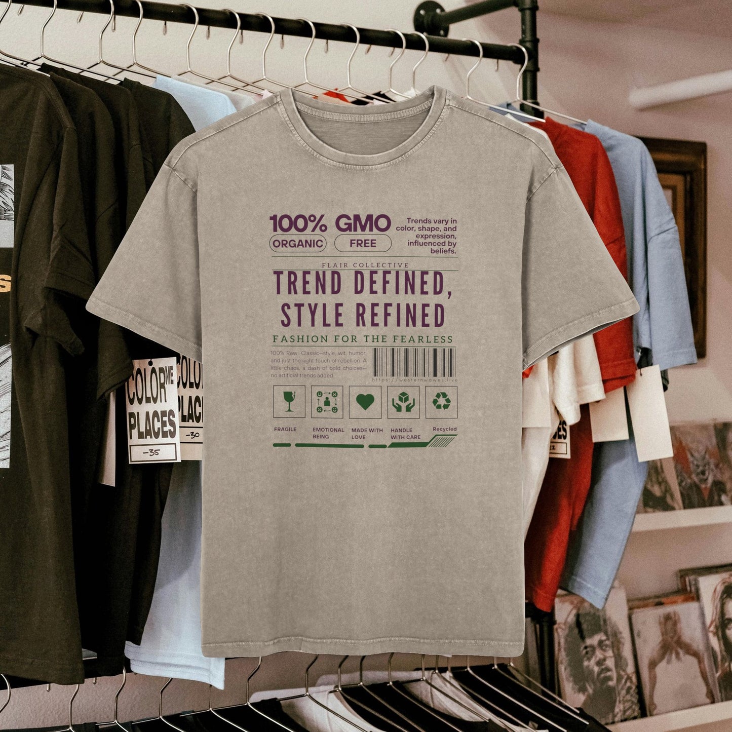 Men's Acid Washed Heavy Oversize Tee_ N3+ Series MAWHOSIZEDTEE PT2WW001_ Limited Edition Irresistible Cool Stuff by WesternWaves: