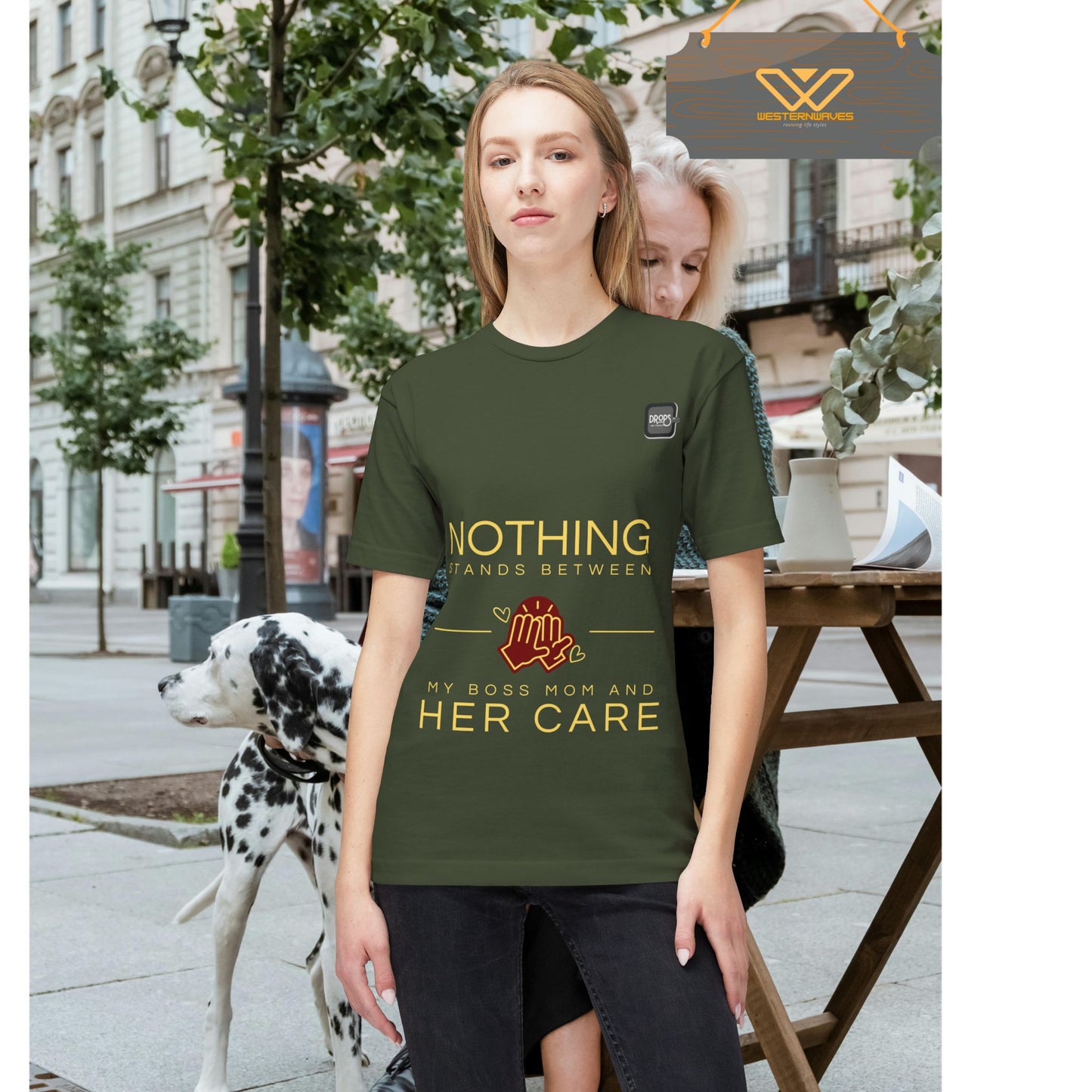 Unisex Midweight T-shirt, Made in USA_ N+ Series UMTS PT2WW007_ Limited Edition Design by WesternWaves: