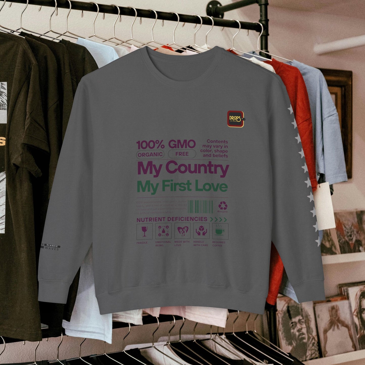 Unisex Lightweight Sweatshirt_ N7+ Series USLWSS PT2WW001_ Limited Edition by WesternWaves: