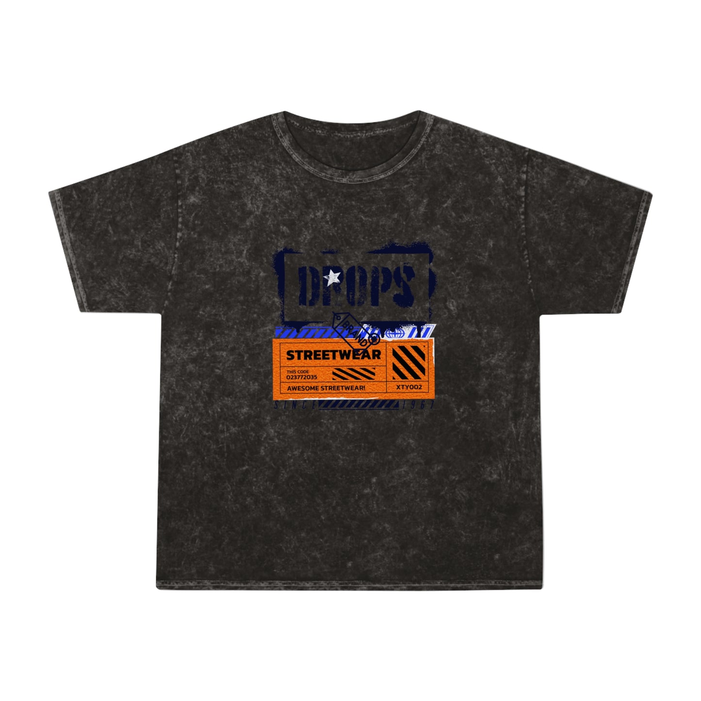 Unisex Mineral Wash T-Shirt_ N3+ Series UMWTS PT2WW001_ Limited Edition Retro Revival Experience by WesternWaves: