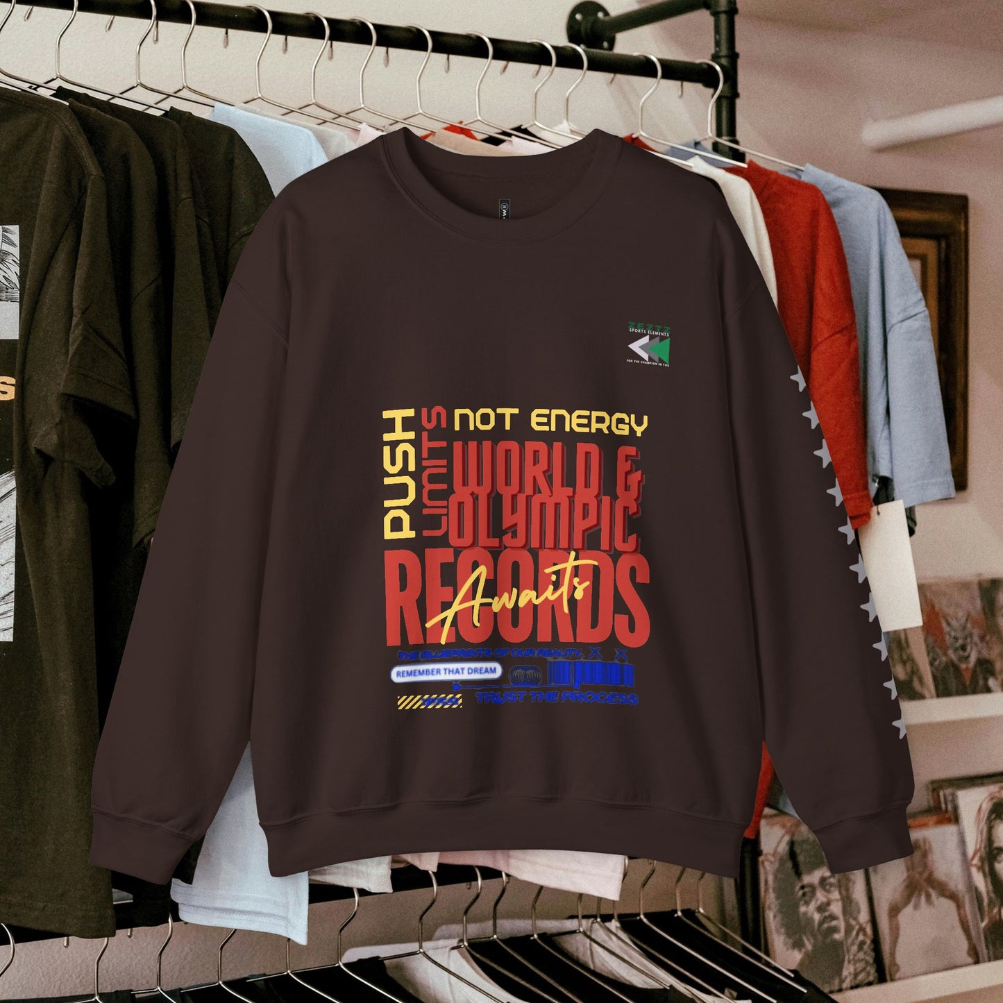 Unisex Heavy Blend™ Crewneck Sweatshirt_ N2 Sports Series UHBCSS PT2WW006_ Limited Edition ‘Zeztz’ Brand Sports Elements by WesternWaves: