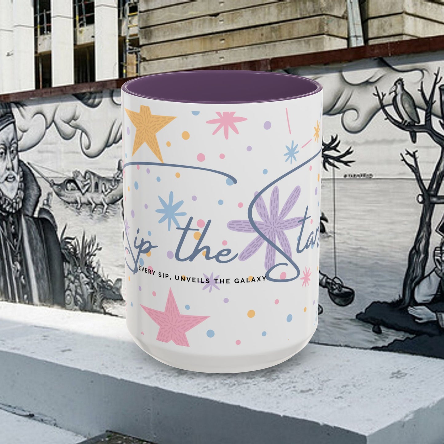 Accent Coffee Mug (11, 15oz) _ N3+ Series ACMUG PT2WW007_ Limited Edition Blend Style & Functionality by WesternWaves: