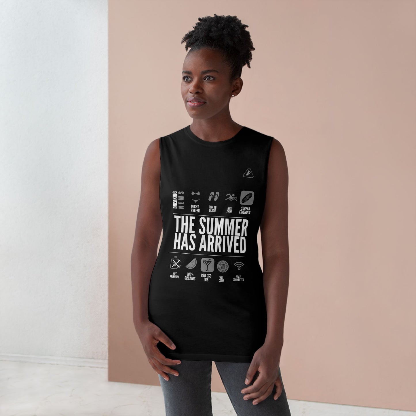 Unisex Summer Vibes Tank Top - 'The Summer Has Arrived' – Organic Cotton_ 09 May 2025_ 001
