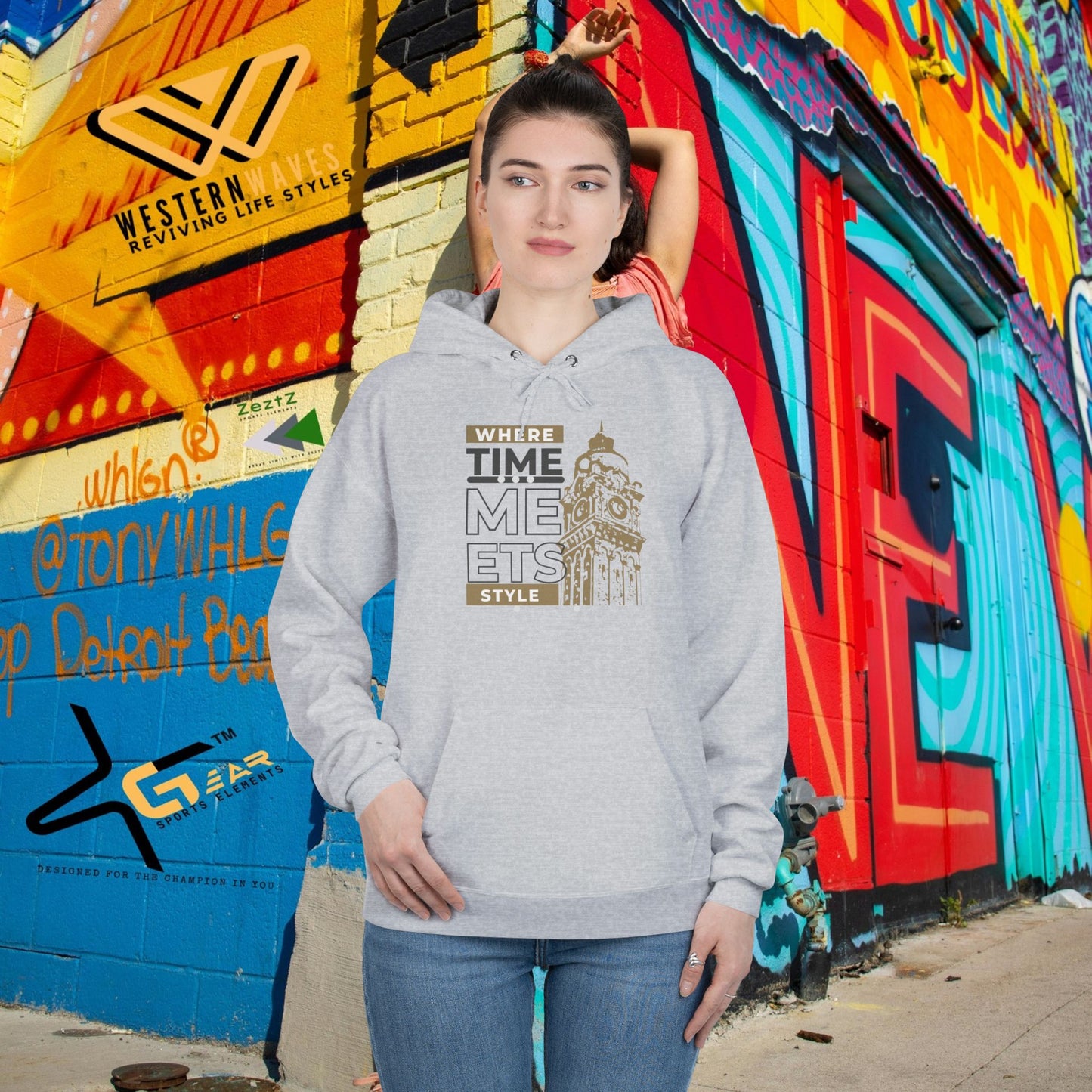 Unisex EcoSmart® Pullover Hoodie Sweatshirt_ N3+ Series USESPOHSS PT2WW001_ Limited Edition Perfect Blend of Comfort, Style, & Sustainability by WesternWaves:
