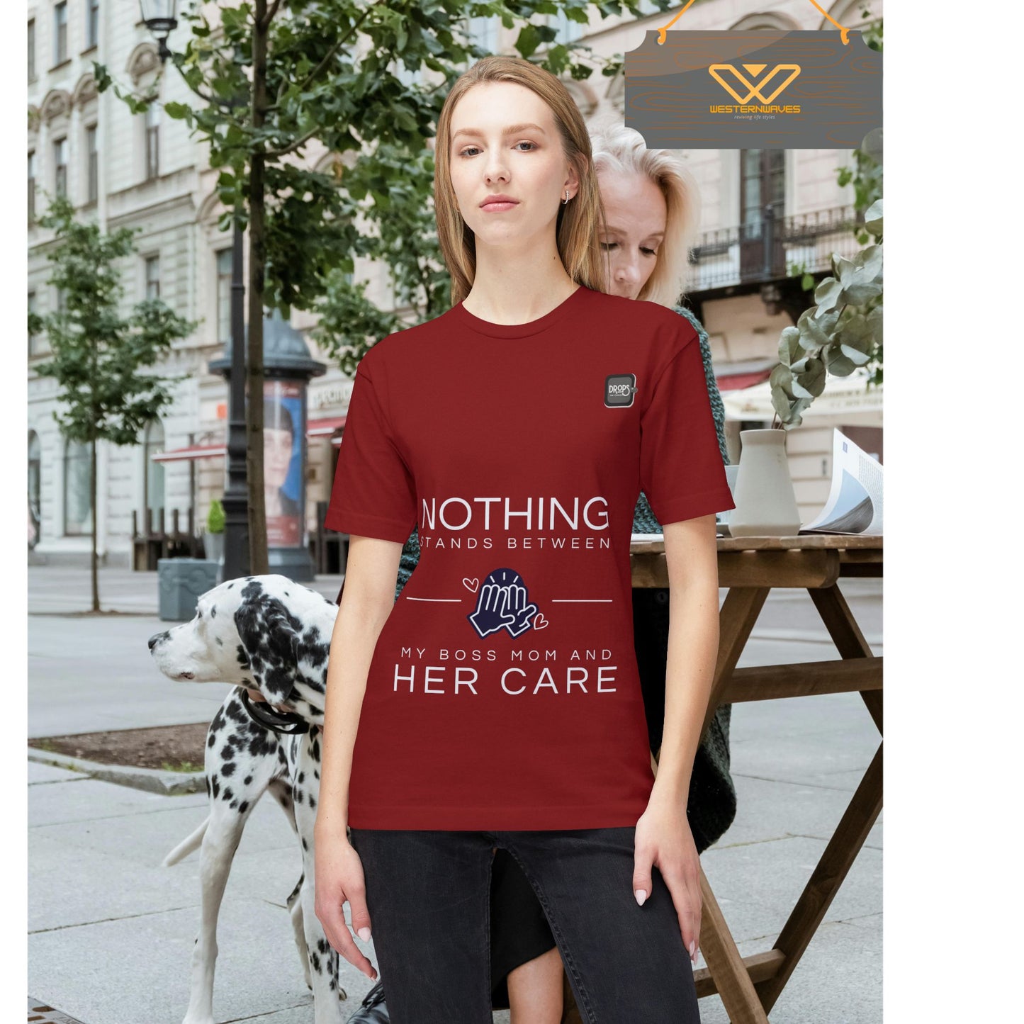 Unisex Midweight T-shirt, Made in USA_ N+ Series UMTS PT2WW007_ Limited Edition Design by WesternWaves: