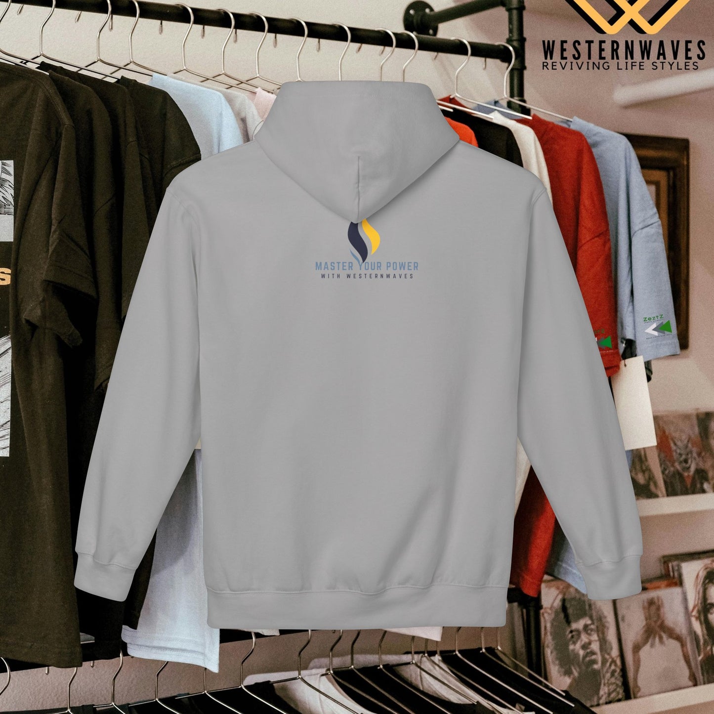 Unisex Midweight Softstyle Fleece Hoodie_ N3+ Series USMWXXFH PI2WW001_ Limited Edition by WesternWaves: