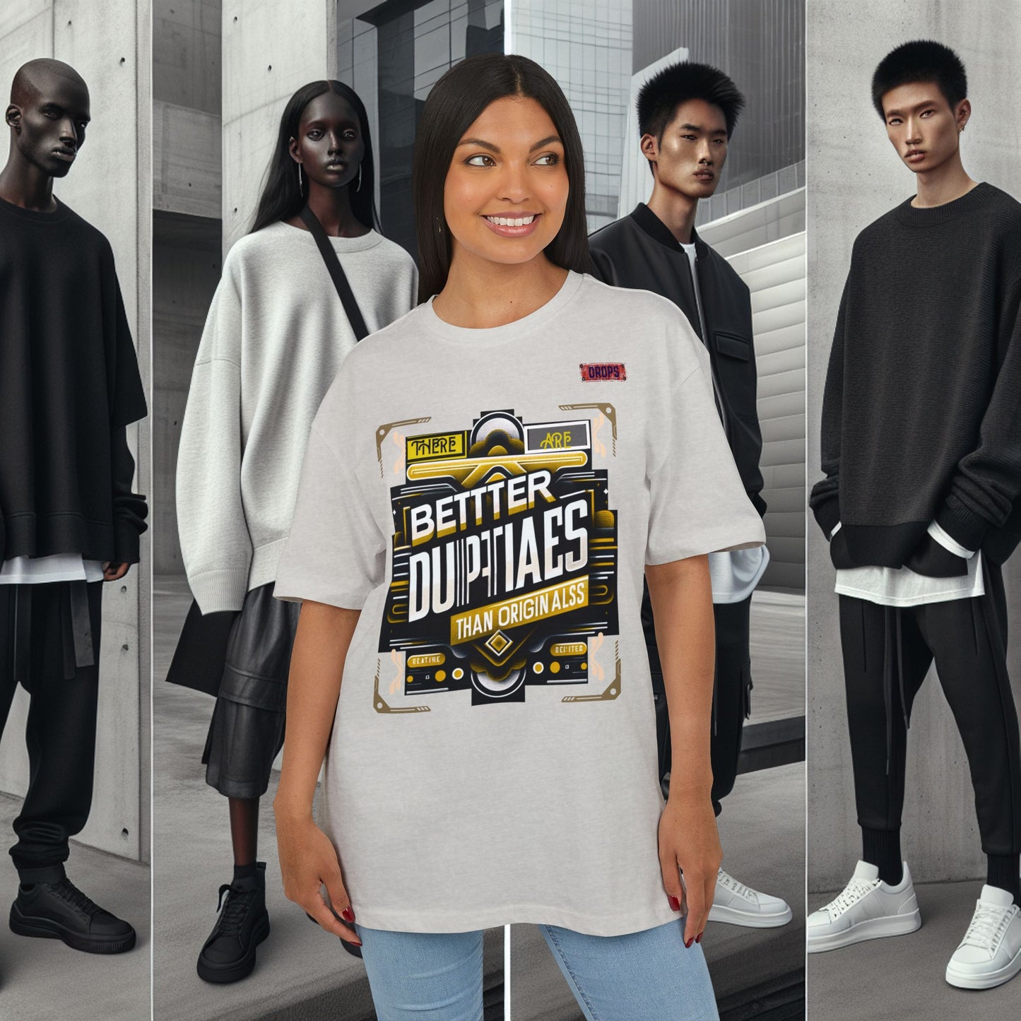 Unisex Heavy Oversize Tee_ N8+ Series USHOSTEE_ PT2WW002_ Limited Edition Urban Fashion Tee by WesternWaves: