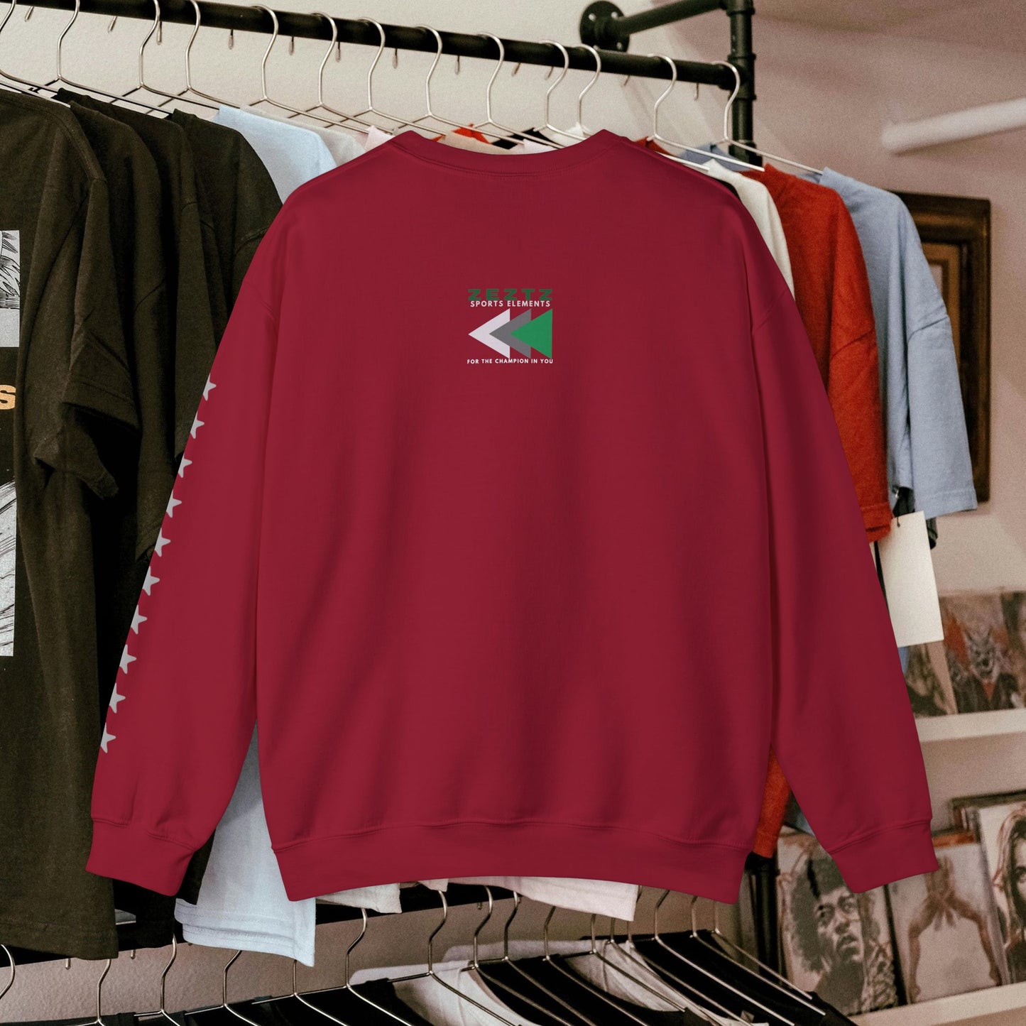 Unisex Heavy Blend™ Crewneck Sweatshirt_ N2 Sports Series UHBCSS PT2WW006_ Limited Edition ‘Zeztz’ Brand Sports Elements by WesternWaves: