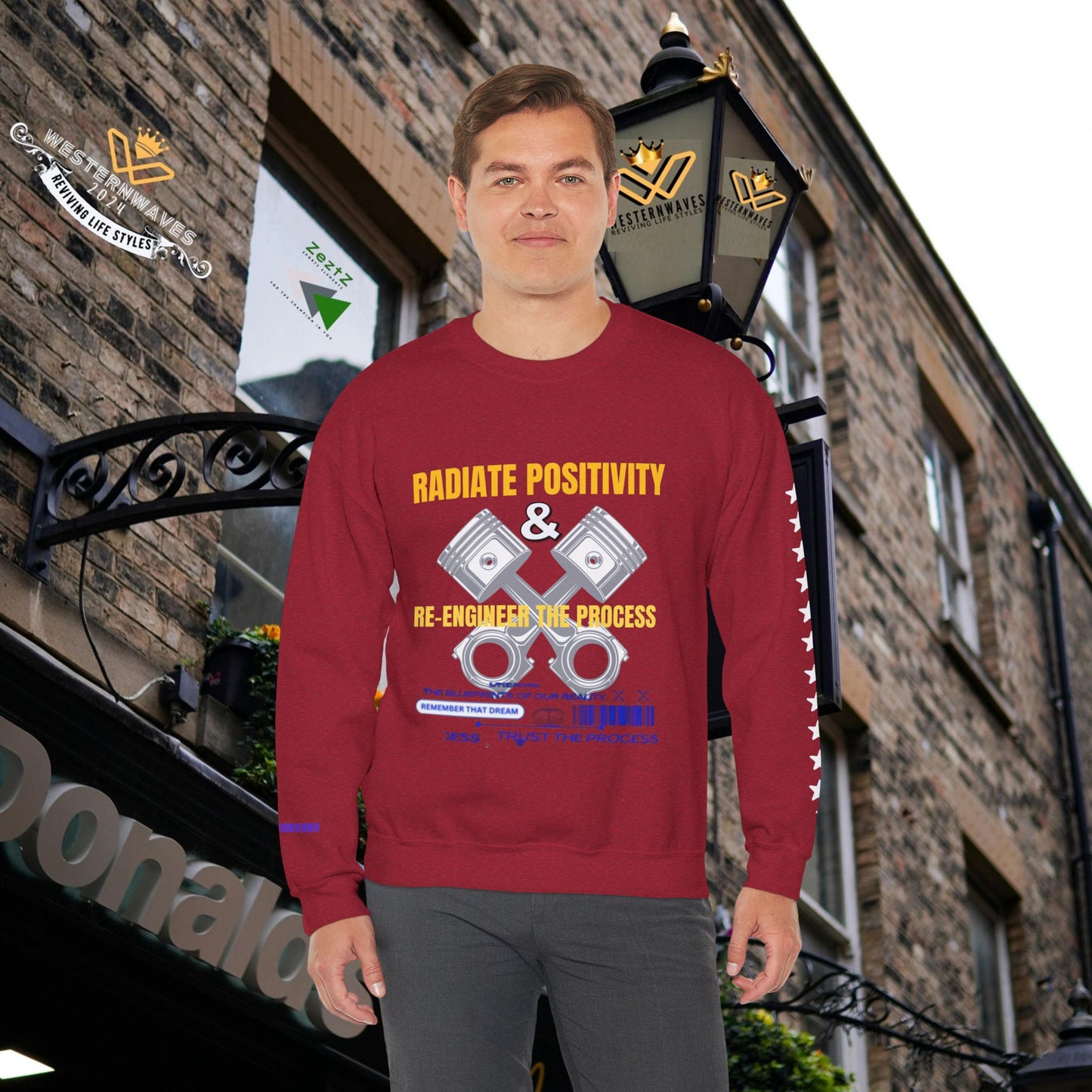 Unisex Heavy Blend™ Crewneck Sweatshirt_ N3+ Series UHBCSS PT2WW005_ Limited Edition Pure Luxury By WesternWaves: