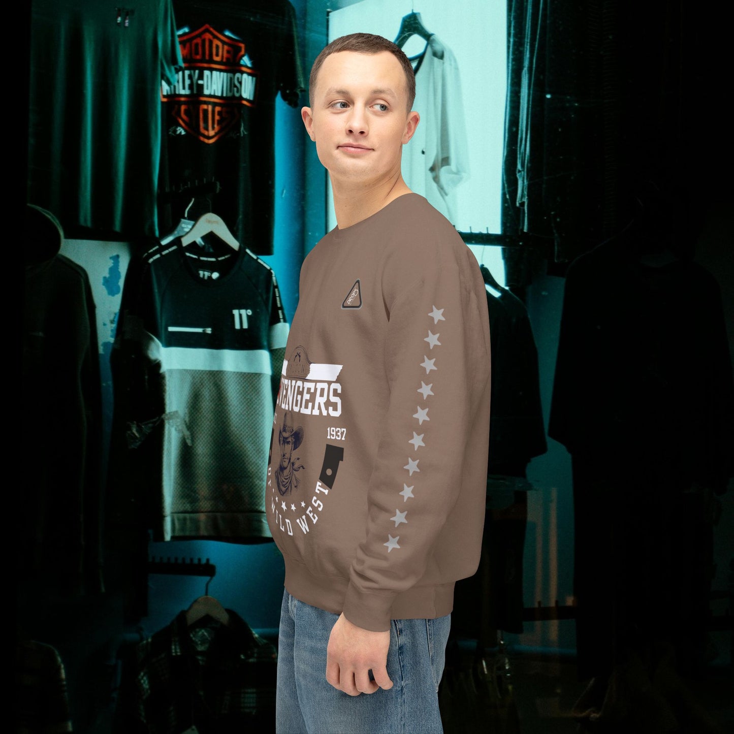 Unisex Lightweight Sweatshirt_ N7* Series USLWSS PT2WW002_ Limited Edition by WesternWaves: