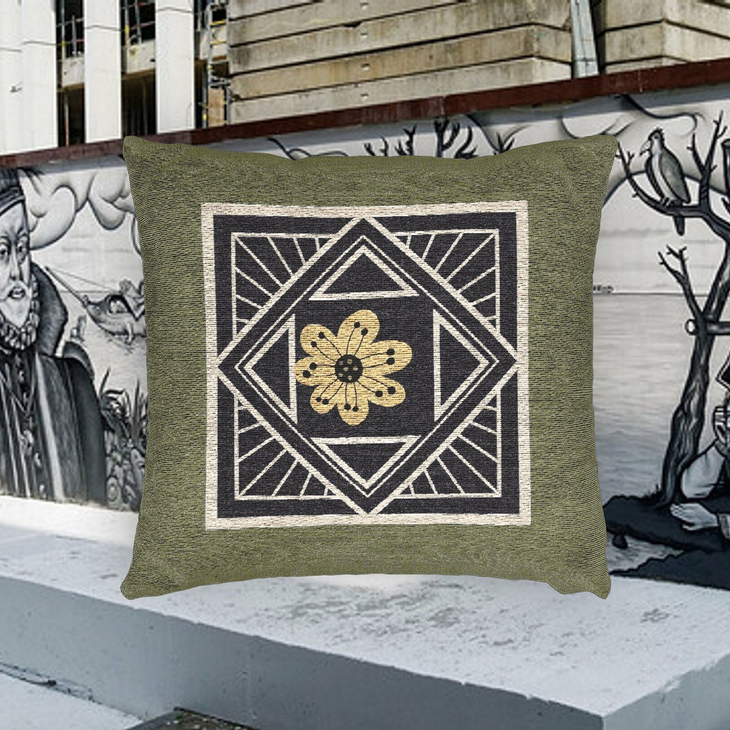 Woven Square Pillow_ N7+ Series WVENSPILLOW PT2WW001_ Limited Edition Perfect Home Décor & Gifts by WesternWaves: