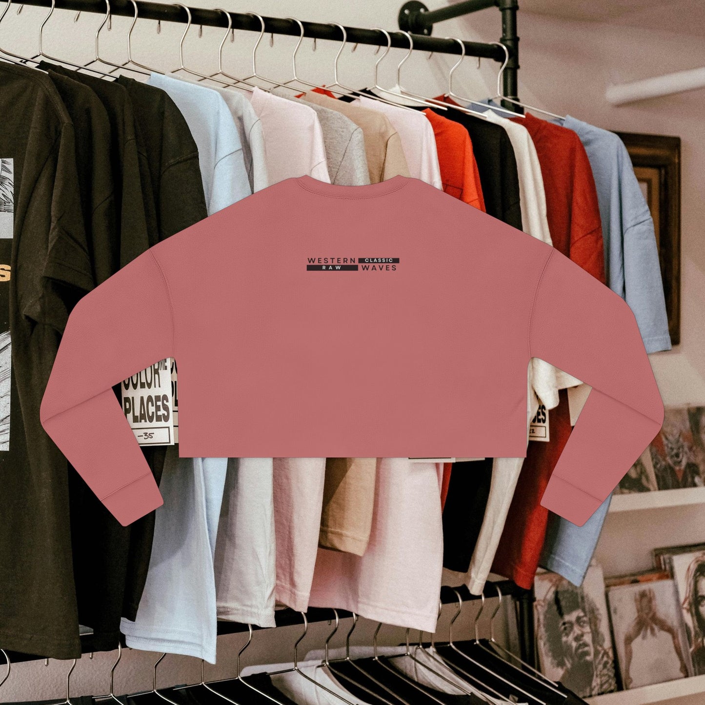 Women's Cropped Sweatshirt_ N3+ Series WCSS PT2WW004_ Limited Edition Utmost Comfort by WesternWaves:
