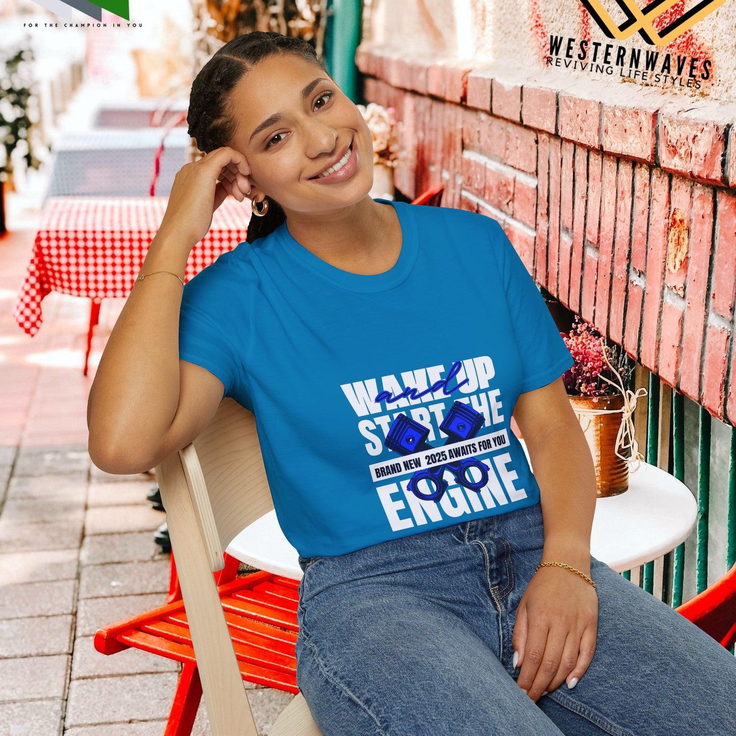 Unisex Softstyle T-Shirt_ N3+ Series USSTS FT2WW004_ Redefine Relaxation Limited Edition by WesternWaves: