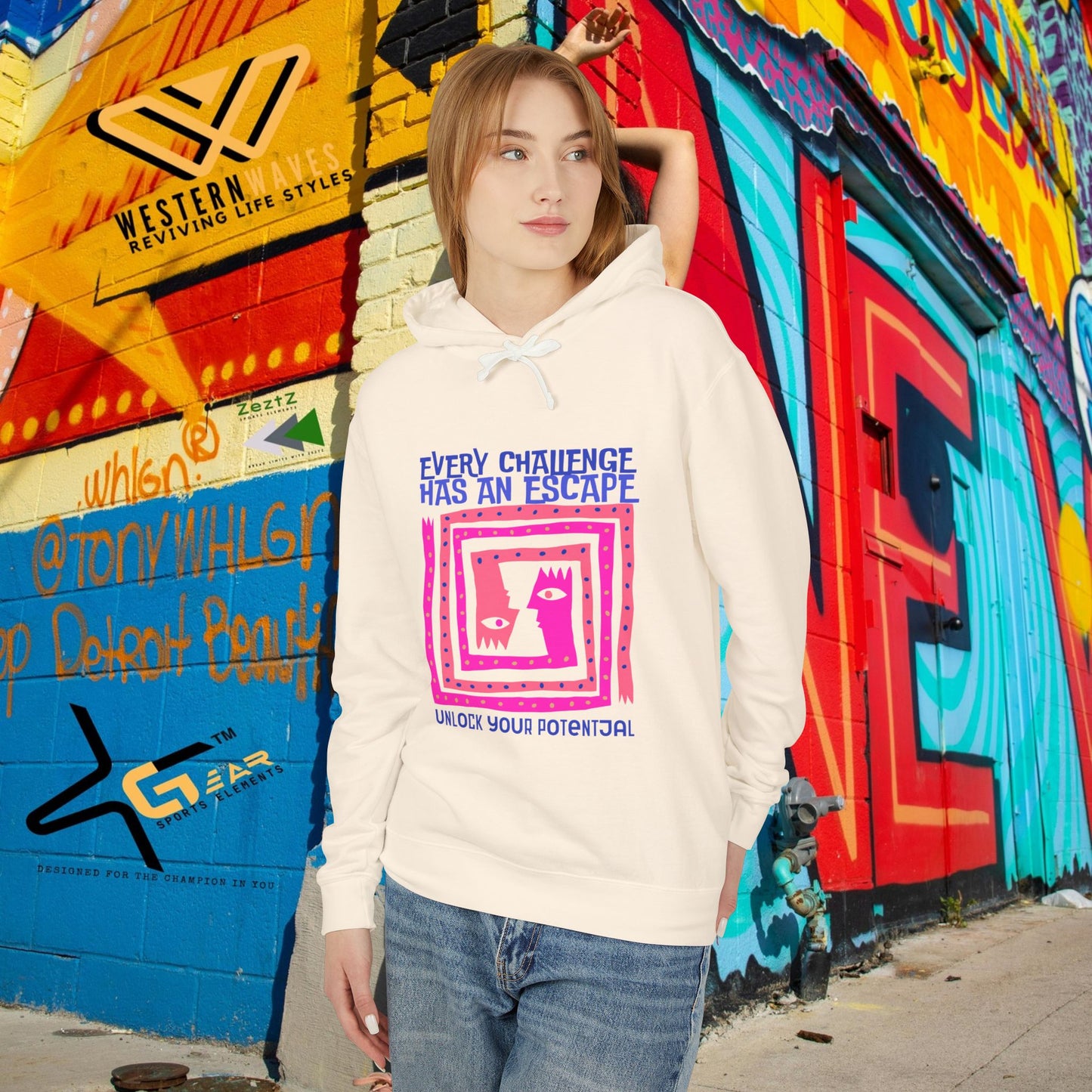 Unisex Lightweight Hooded Sweatshirt – N3+ Series USLWHSS PT2WW014_ Limited Edition Crafted Comfort by WesternWaves: