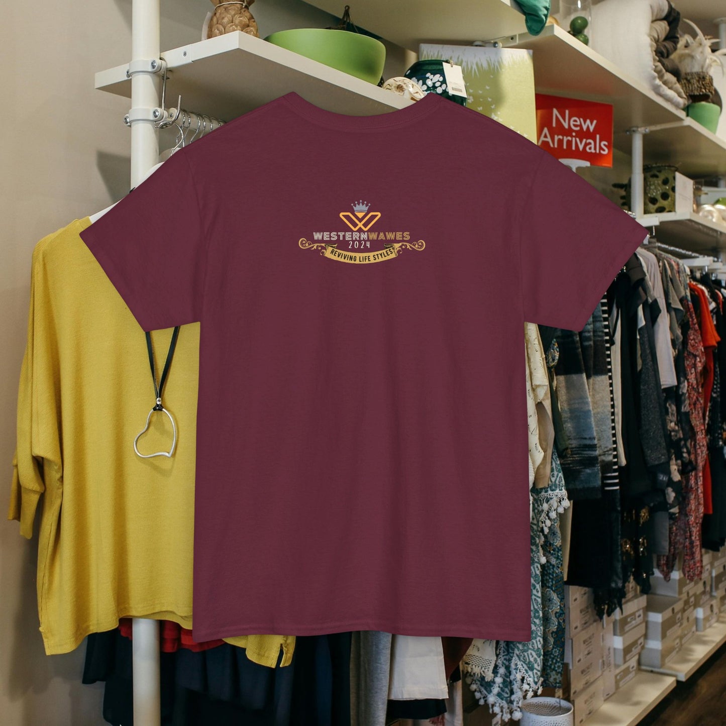 Unisex Heavy Cotton Tee_ Crafted from premium 100% cotton_ N+ Series UHCT PT2WW005_ Limited Edition by WesternWaves: