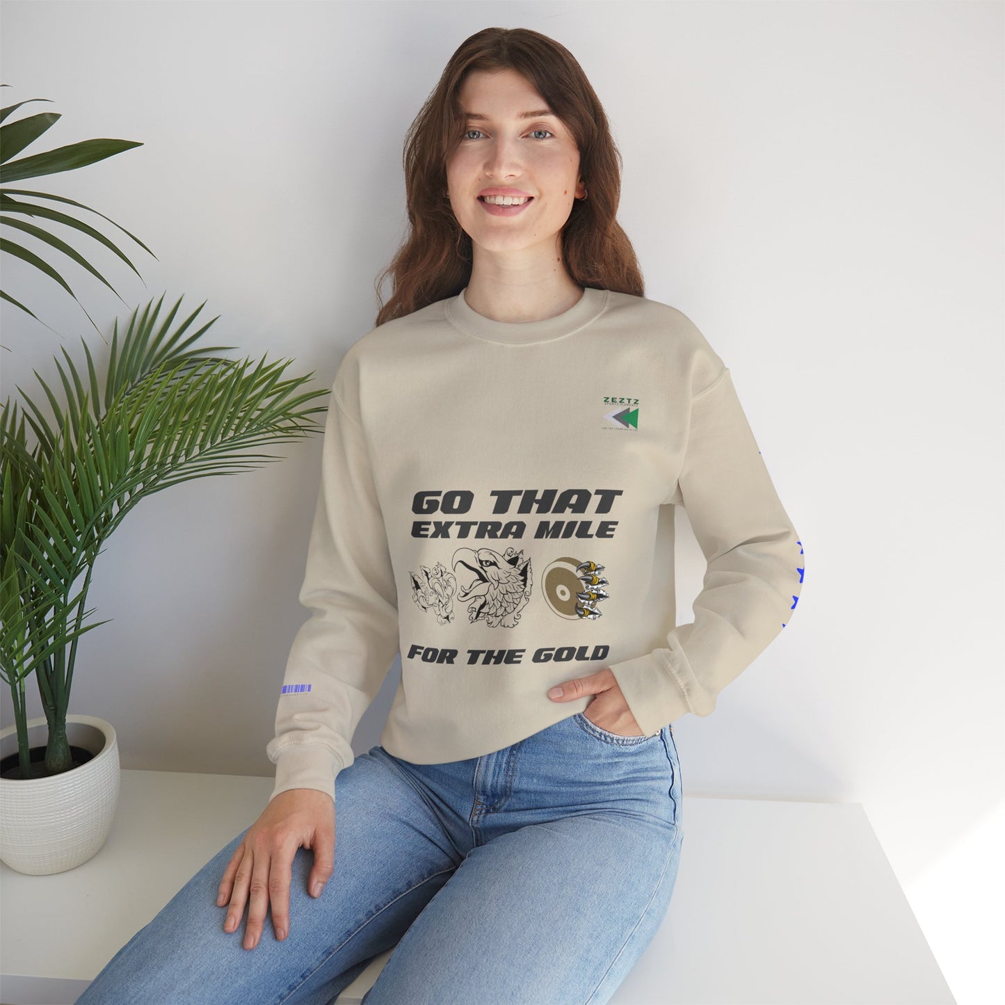 Unisex Heavy Blend™ Crewneck Sweatshirt_ N2 Sports Series UHBCSS PT2WW005_ Limited Edition ‘Zeztz’ Brand Sports Elements by WesternWaves: