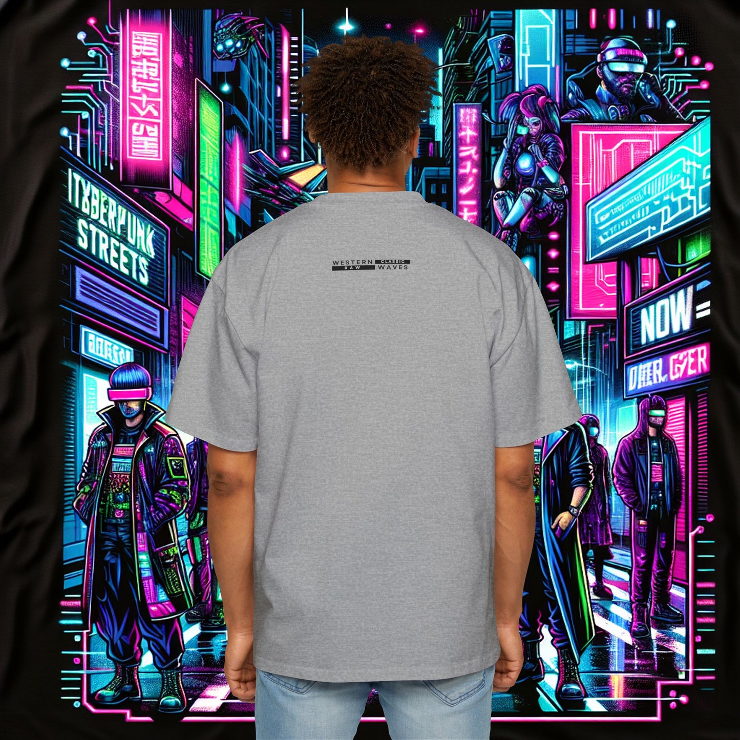 Men's Oversized Graphic Tee_ Series N8+ MENSOSGTEE PT2WW001_ Series SHD 008_ Limited Edition Unique Casual Wear by WesternWaves: